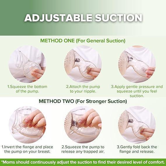 Haakaa Manual Breast Pump for Breastfeeding, Silicone, 4oz/100ml, Clear - ClubOn