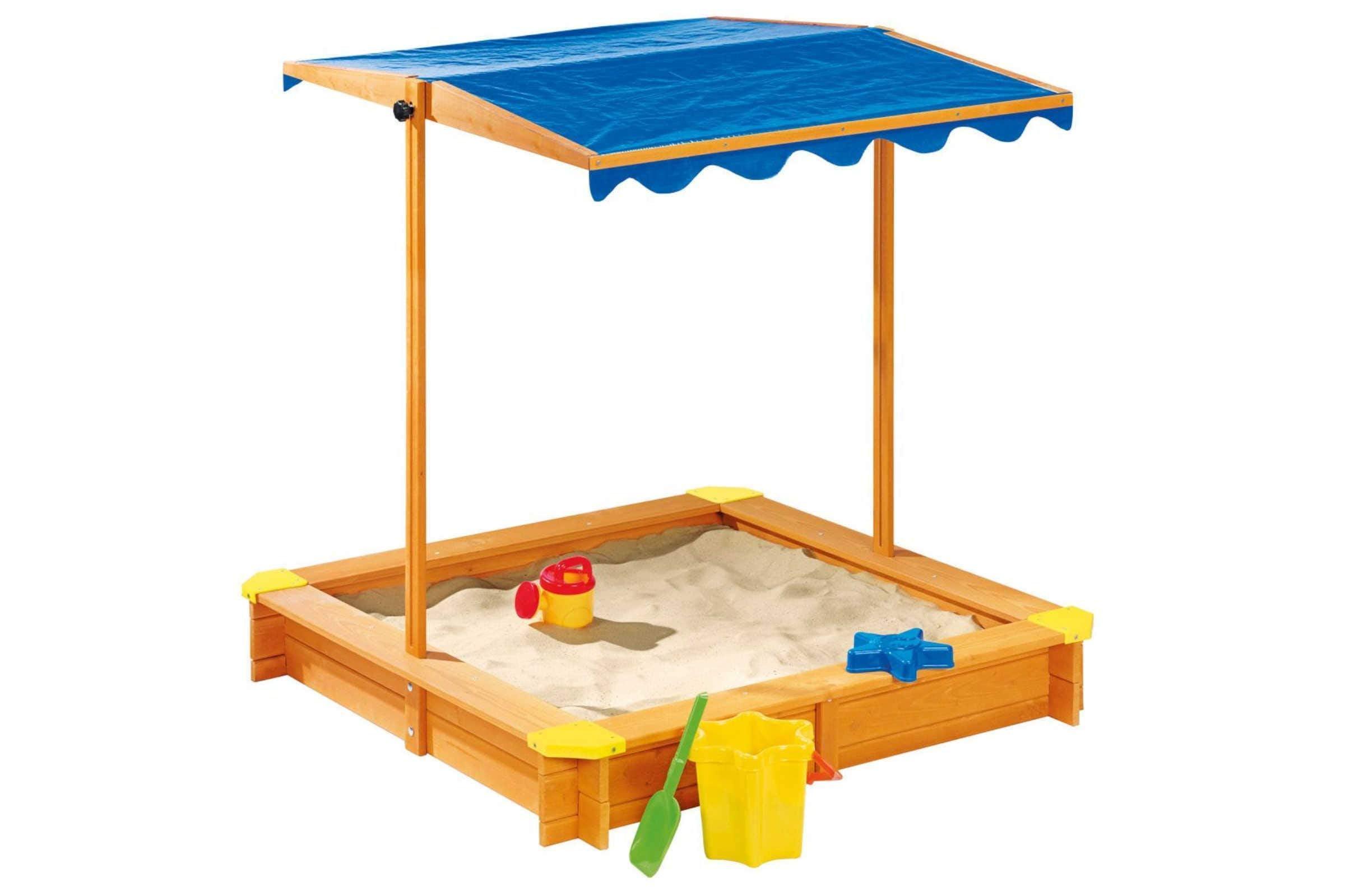 Wooden Sand Pit with Fence – Indoor & Outdoor Play for Kids - ClubOn