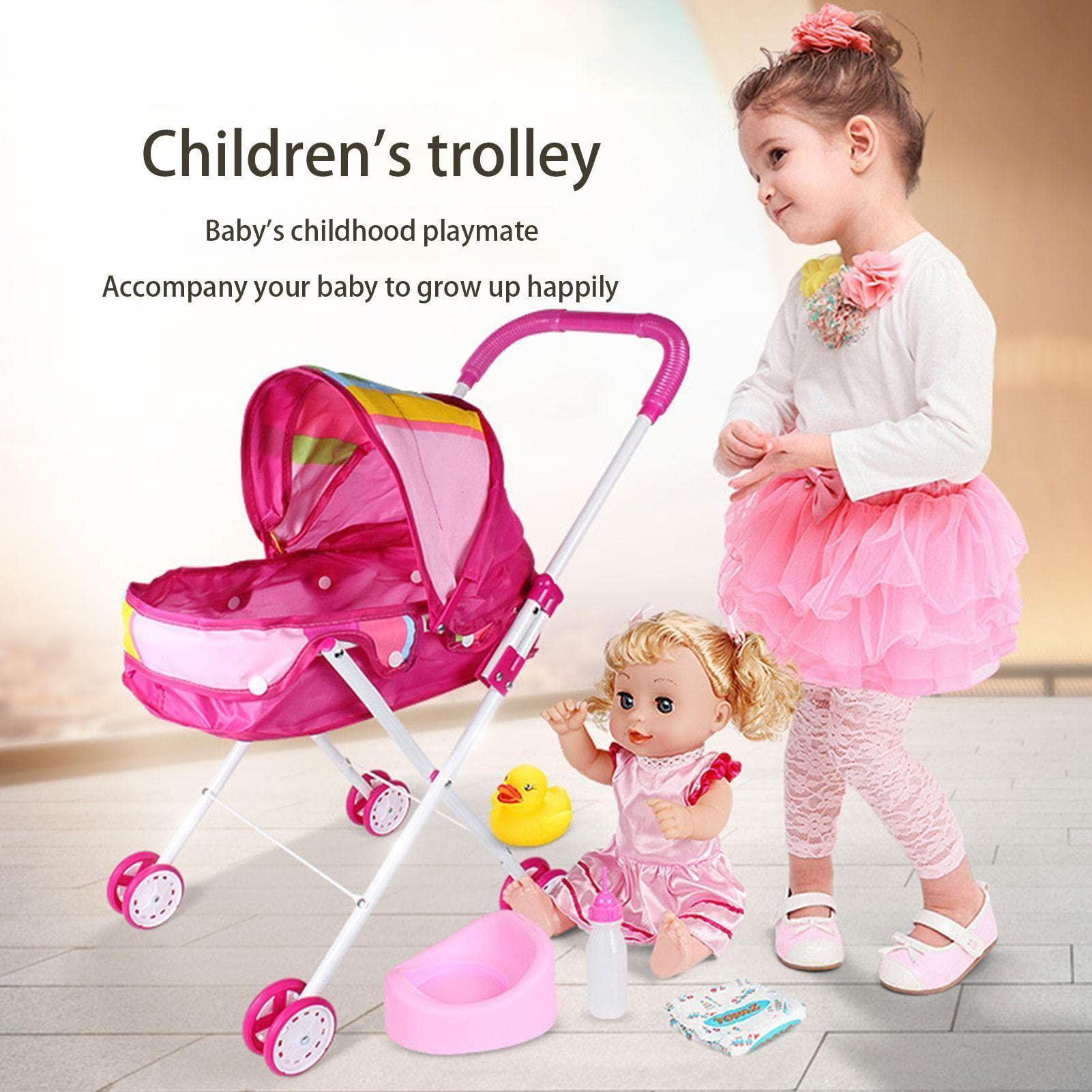SufaBabys Doll Stroller Set - Simulation Baby Doll Playset - ClubOn