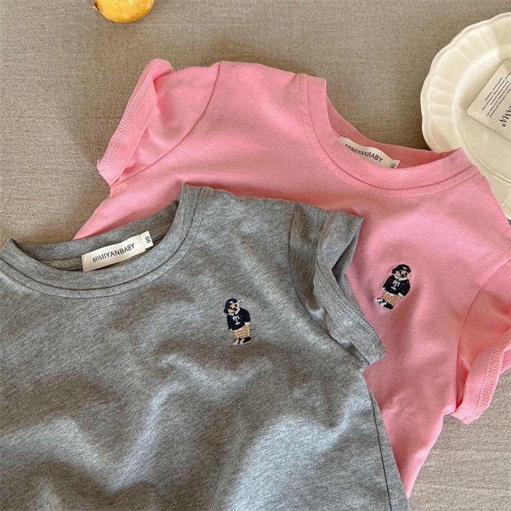 Summer Baby Boys Suit – Embroidered Bear Badge Tees - ClubOn