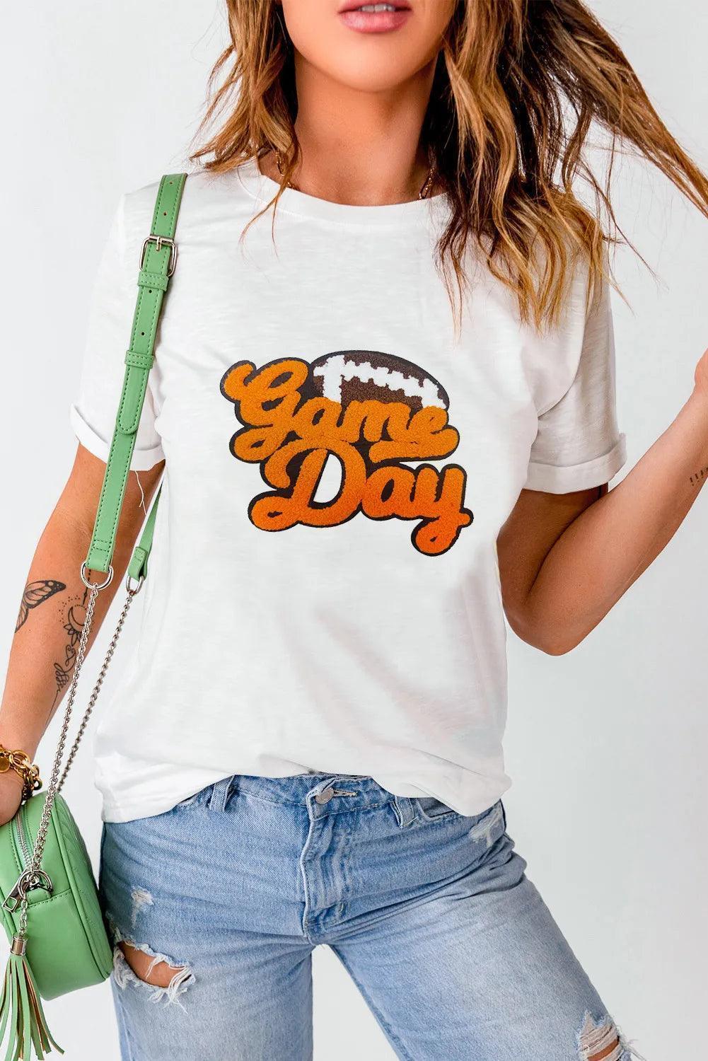 GAME DAY Round Neck Short Sleeve T-Shirt - ClubOn