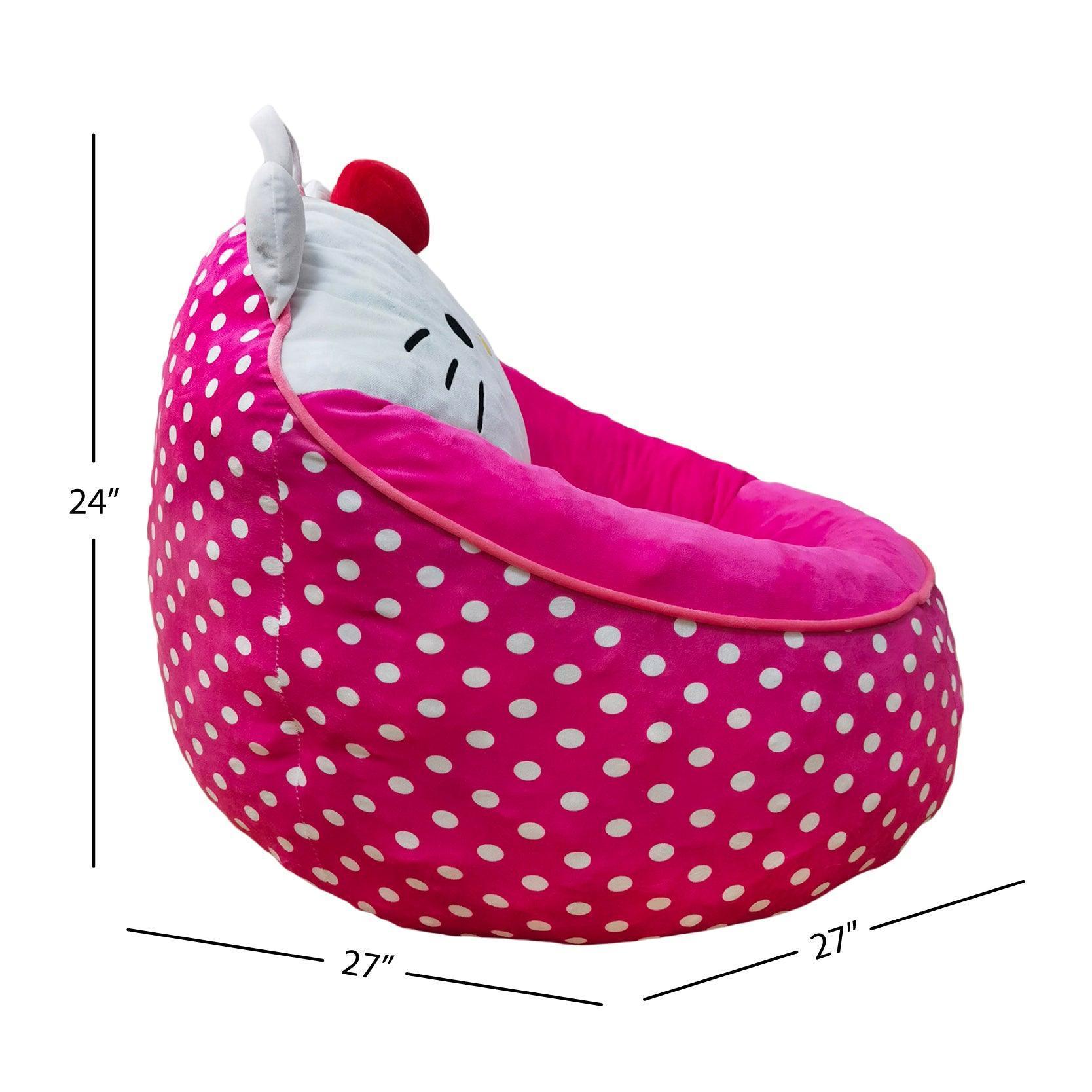 Hello Kitty Kids' Compressed Foam Bean Bag Chair, Pink - ClubOn