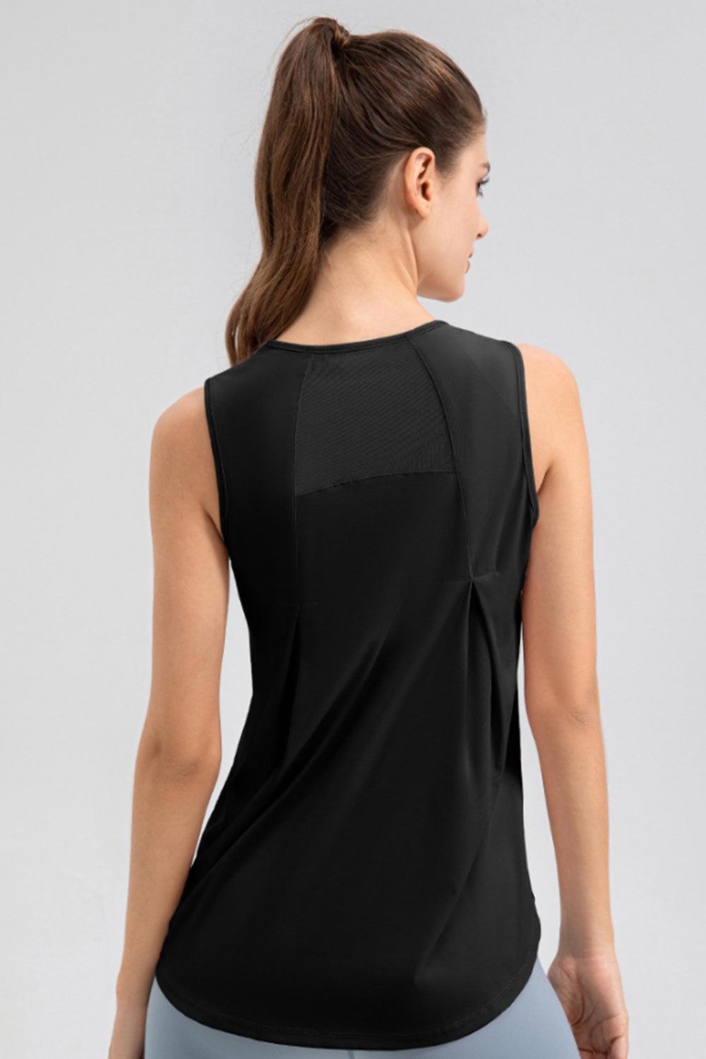 Round Neck Wide strap Active Tank - ClubOn