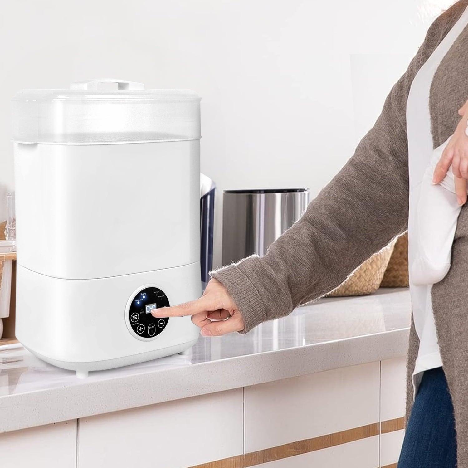 HDJ 4-in-1 Electric Steam Baby Bottle Sterilizer & Dryer, White - ClubOn