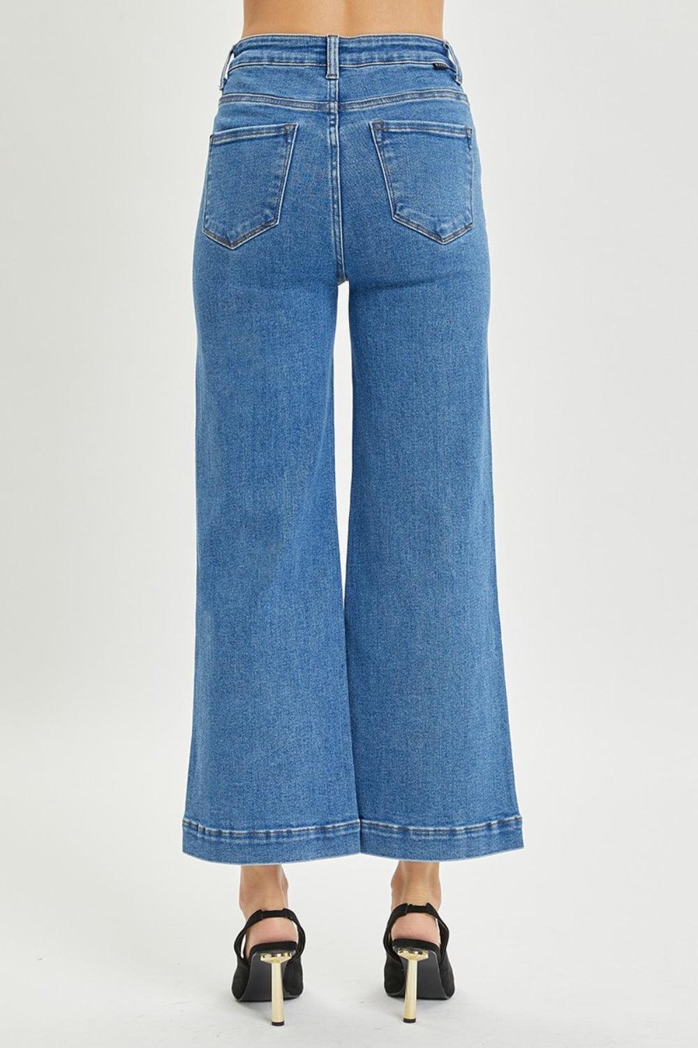 RISEN Full Size High Rise Wide Leg Jeans - ClubOn