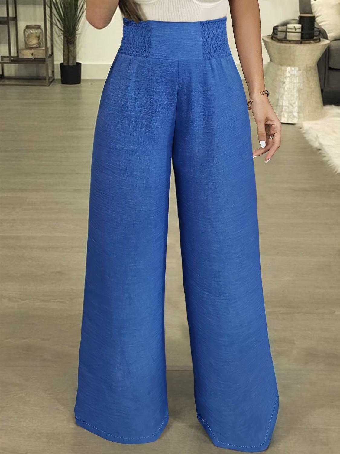 Plus Size High Waist Wide Leg Pants - ClubOn