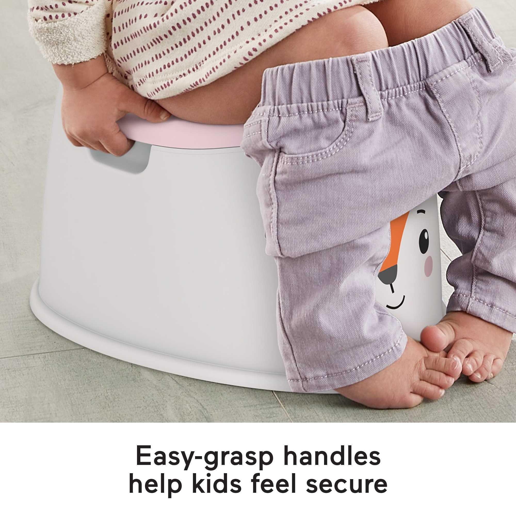 Fisher-Price Friendly Fox Potty Toddler Toilet Training Chair with Removable Bowl, 2 Pieces - ClubOn