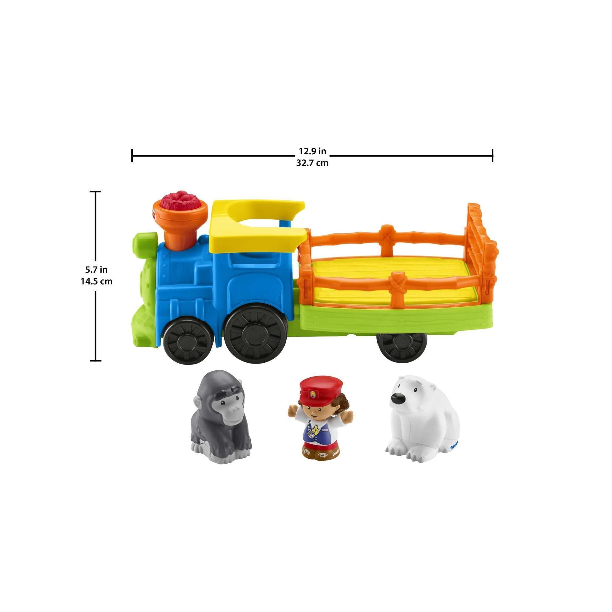 Fisher-Price Little People Choo-Choo Zoo Train with Music and Sounds for Toddlers, 3 Figures - ClubOn