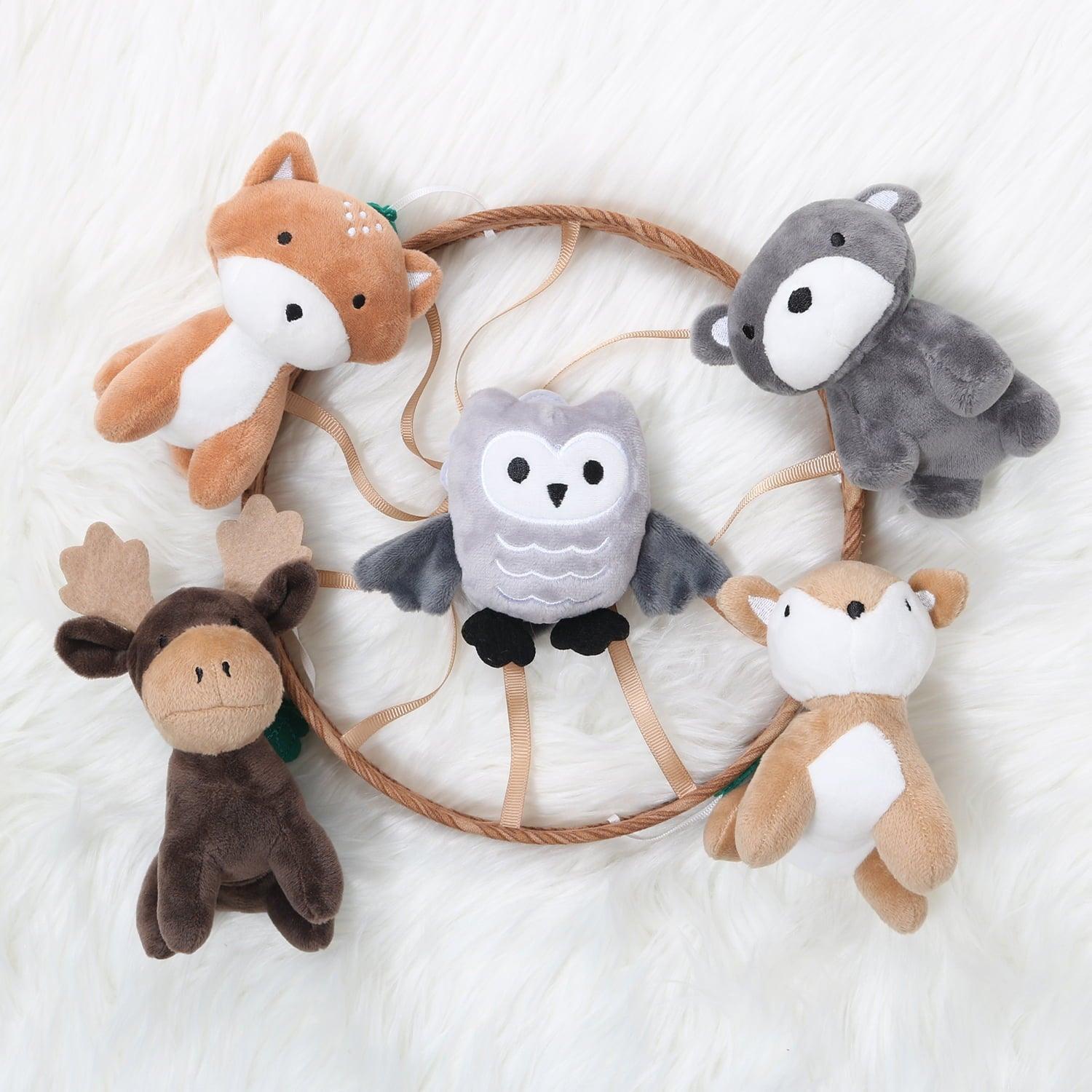 The Peanutshell Whimsical Woodland Baby Musical Crib Mobile, 12 Lullabies - ClubOn