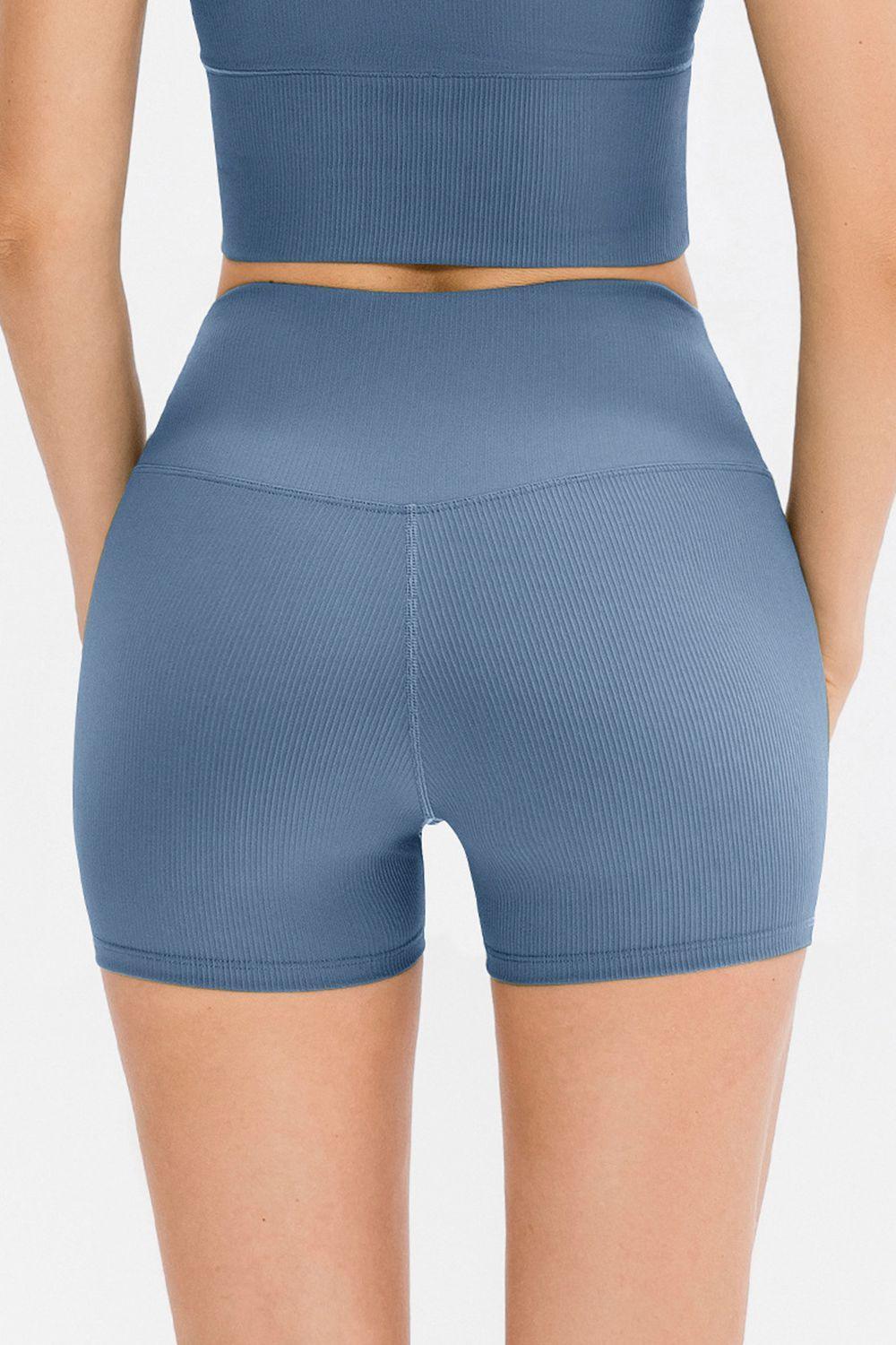 Slim Fit Wide Waistband Sports Shorts - ClubOn