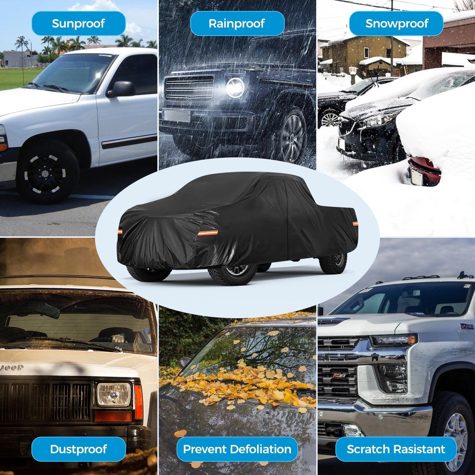 Truck Cover Waterproof All Weather, 10 Layers, Windproof, UV, Snow, Rain & Dust Resistant, Large 250