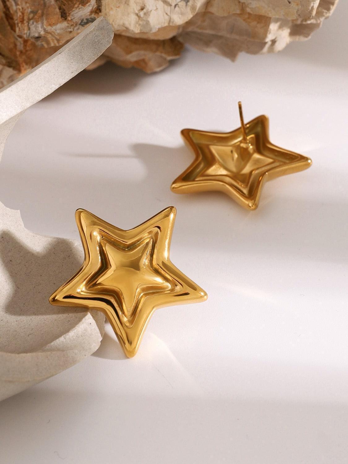 Stainless Steel Star Stud Earrings - ClubOn