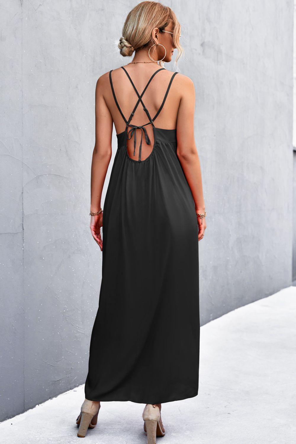 Double Strap Tie Back Dress - ClubOn