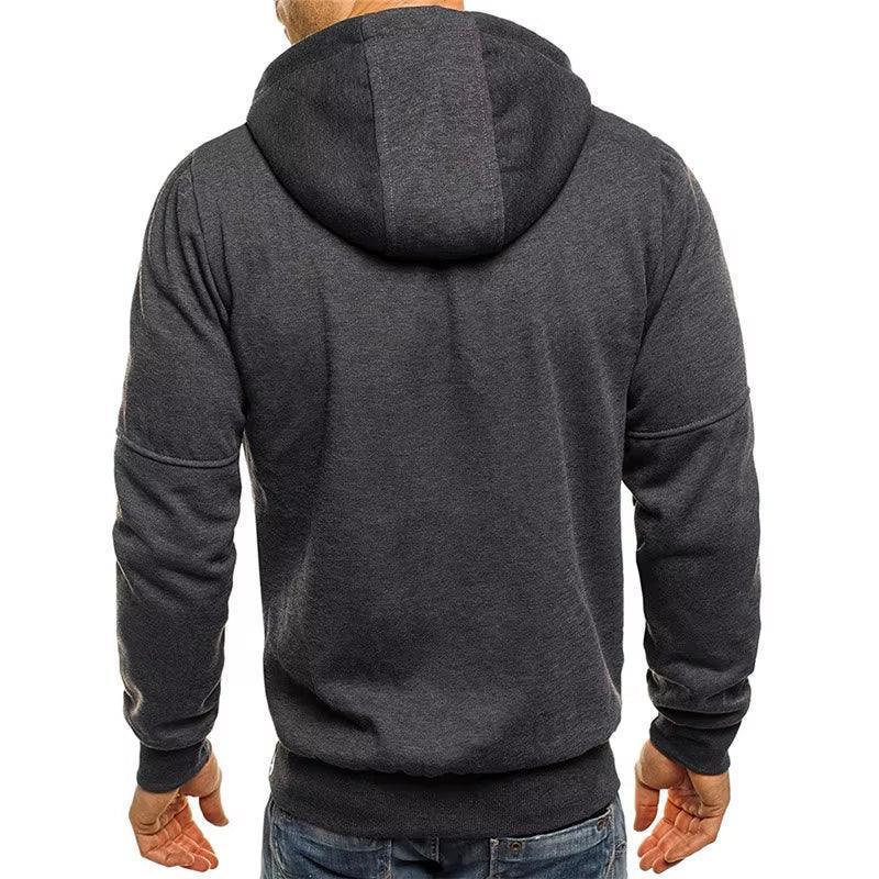 Men's Hooded Jacket - Zipper Fashion Brand Casual Outerwear Hoodie - ClubOn
