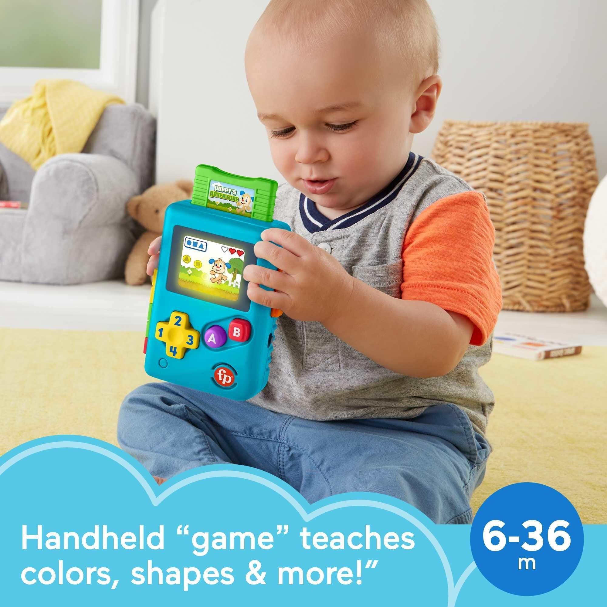 Fisher-Price Laugh & Learn Lil’ Gamer Pretend Video Game Learning Toy for Infants & Toddlers - ClubOn