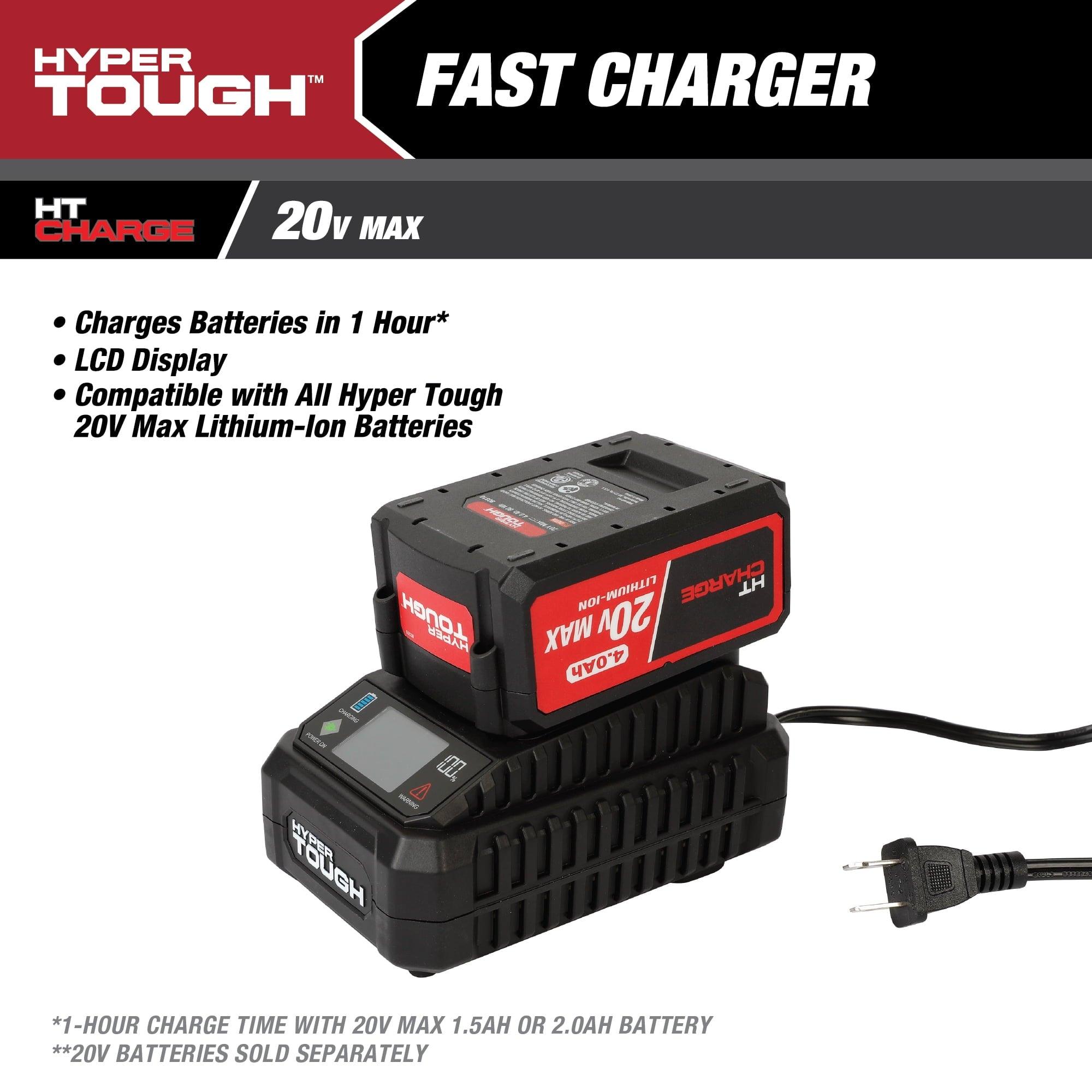 Hyper Tough Fast Charger for 20V Max Lithium-Ion Batteries - ClubOn
