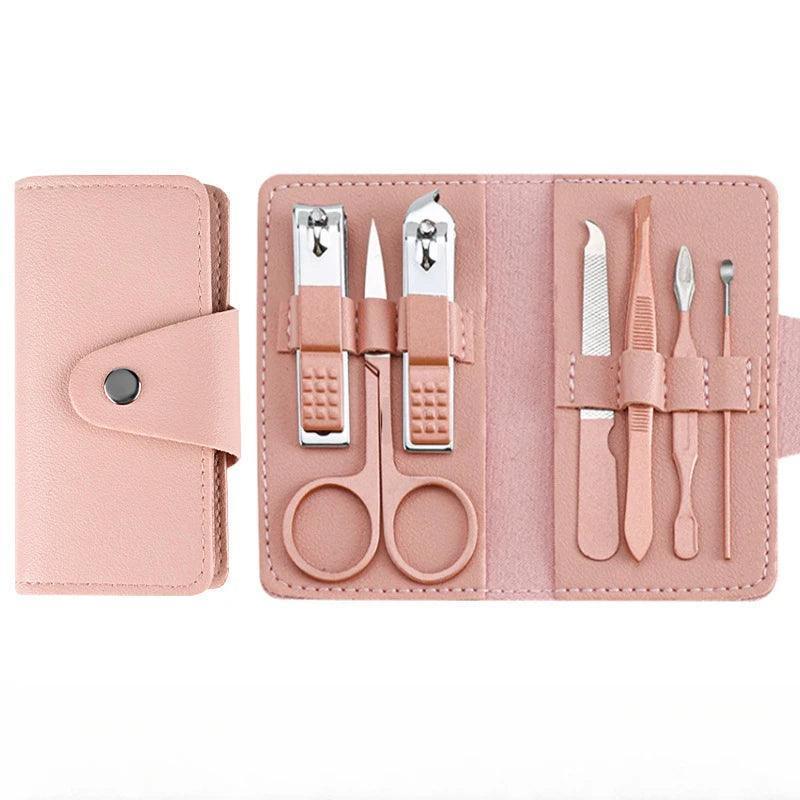 7pcs Nail Care Tool Set with Colorful PU Leather Case - ClubOn