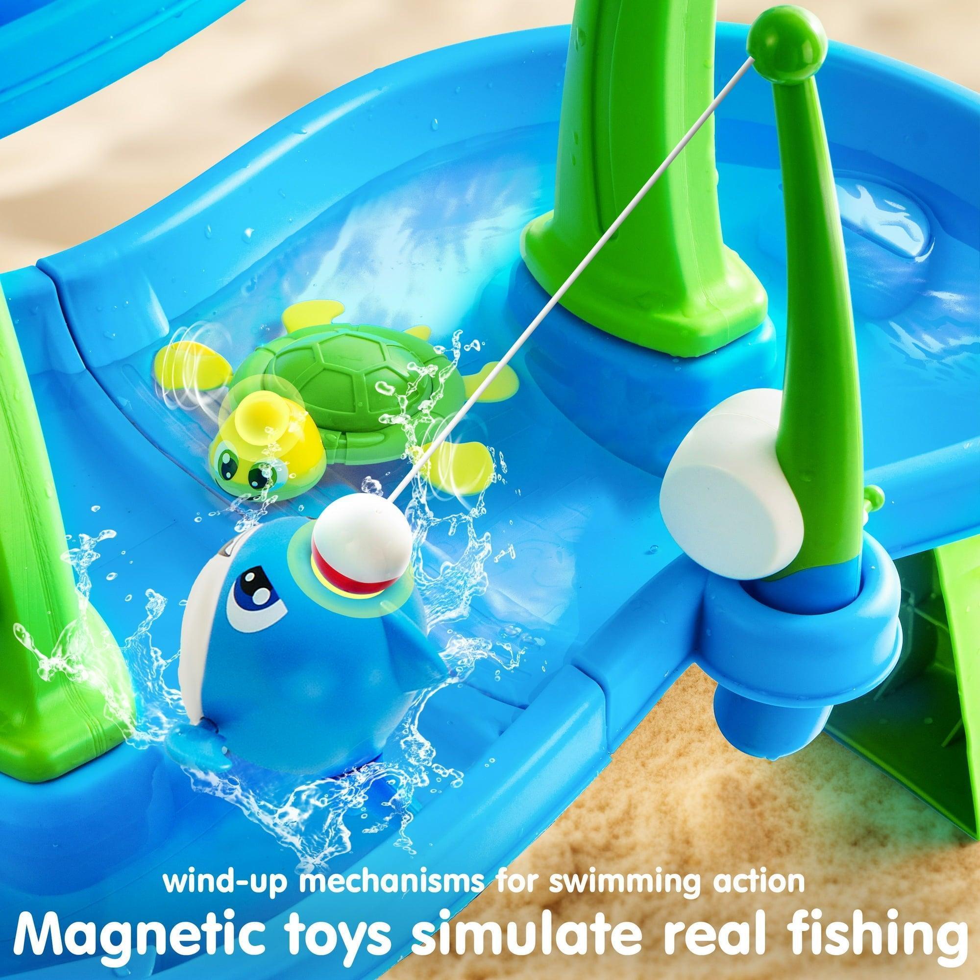 SYNCFUN Water Table for Toddlers – 3-Tier Sand & Water Play Table for Kids Ages 2-5 - ClubOn