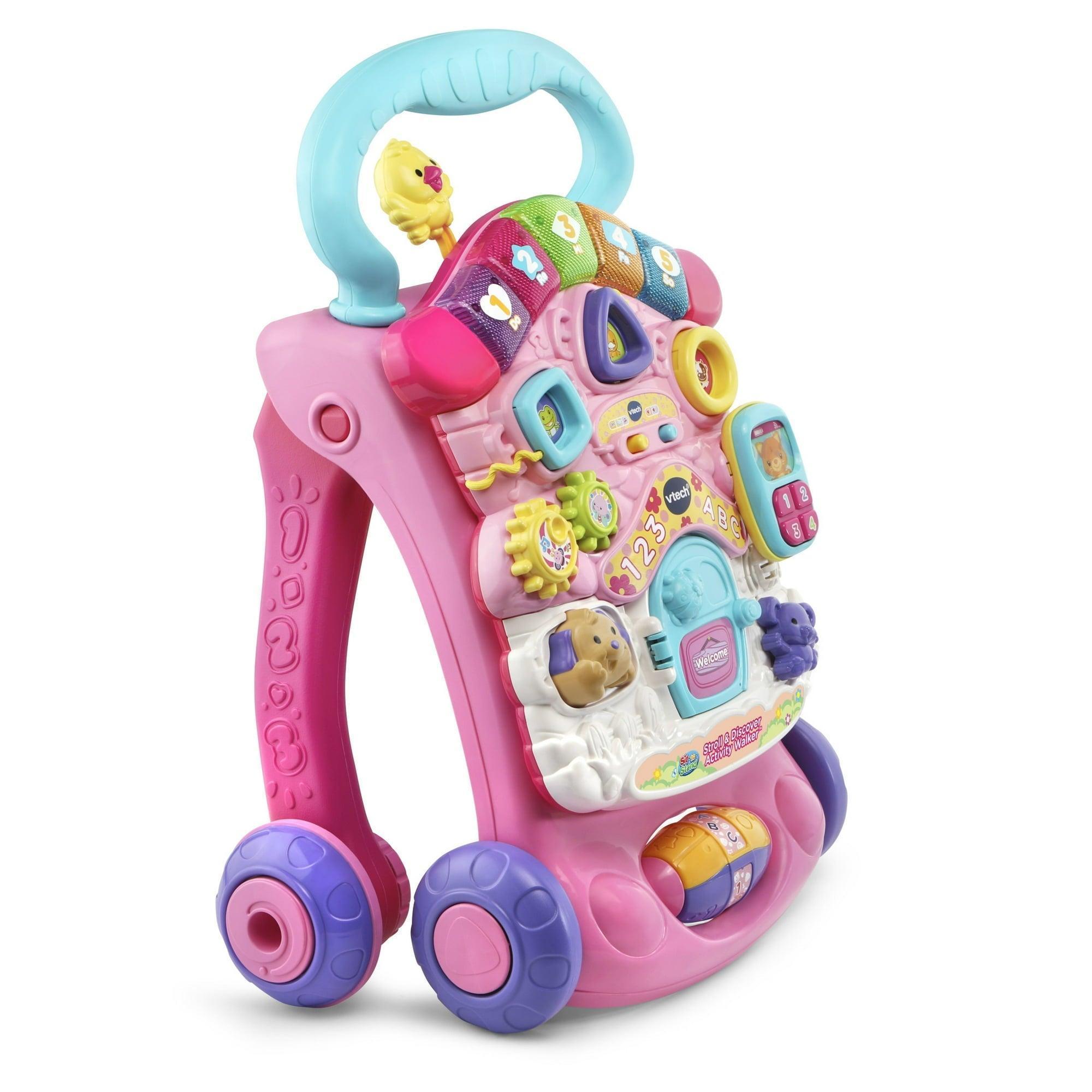 VTech Stroll & Discover Activity Walker - Pink, Baby Walker with Accessories - ClubOn