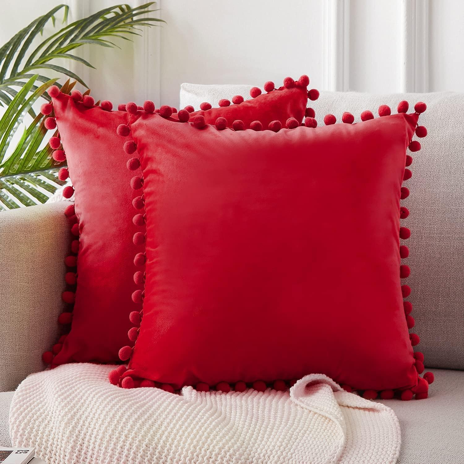 Soft Velvet Cushion Cover – Decorative Throw Pillow for Sofa & Waist Support - ClubOn