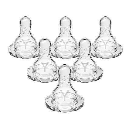 Dr. Brown’s Natural Flow Y-Cut Narrow Baby Bottle Silicone Nipple, 6 Count, 9m+, Ideal for Thicker Liquids - ClubOn