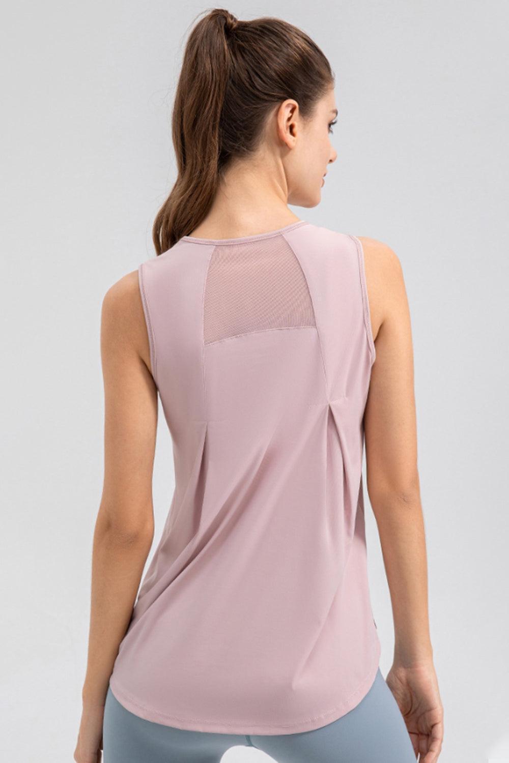 Round Neck Wide strap Active Tank - ClubOn