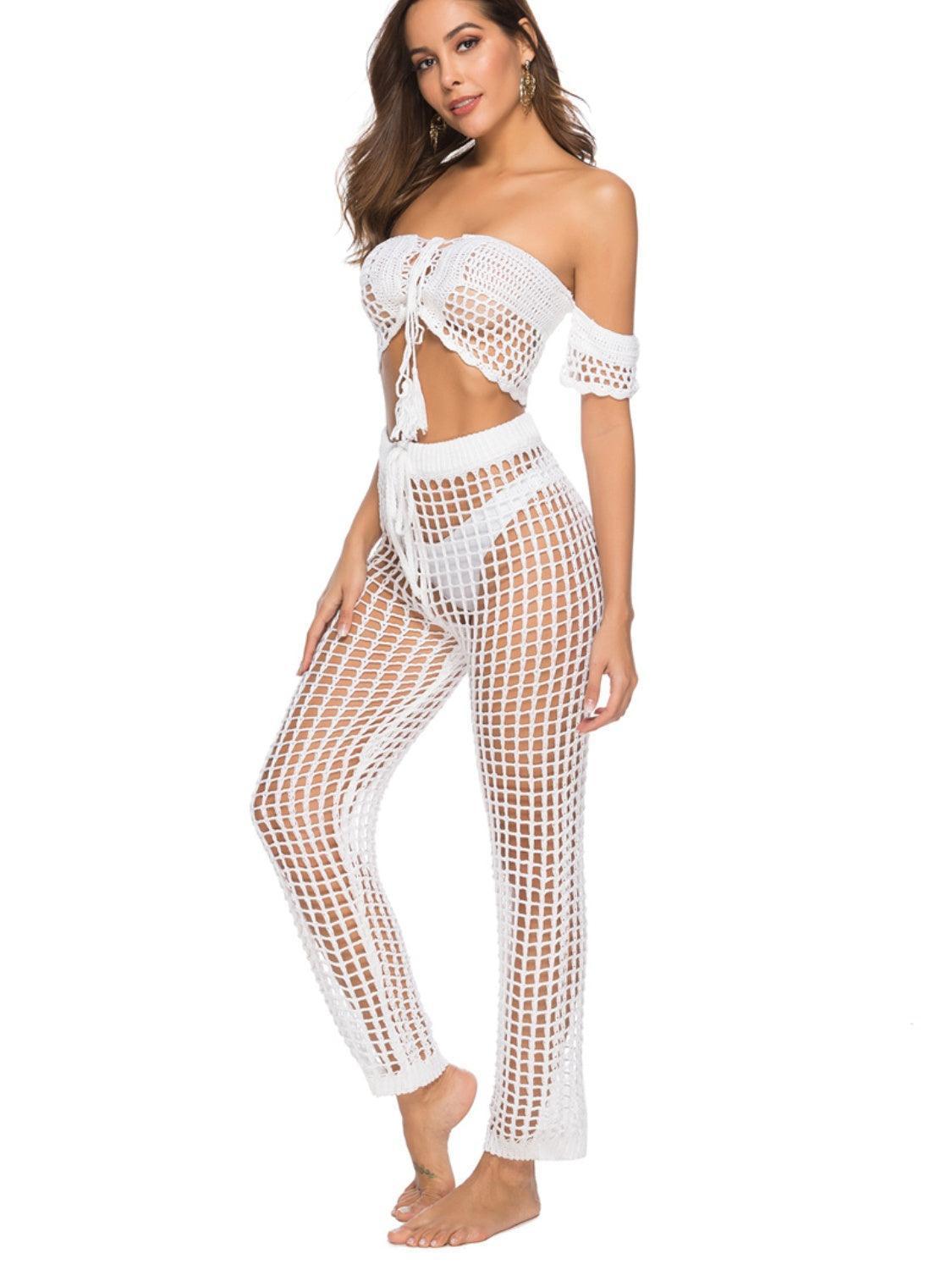 Cutout High Waist Swim Pants - ClubOn