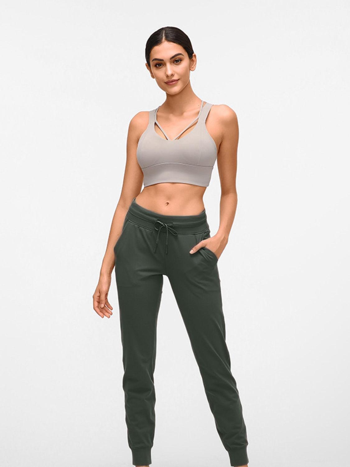 Millennia Double Take Tied Joggers with Pockets - ClubOn