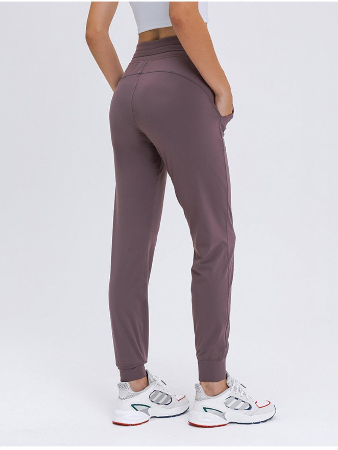 Millennia Double Take Tied Joggers with Pockets - ClubOn