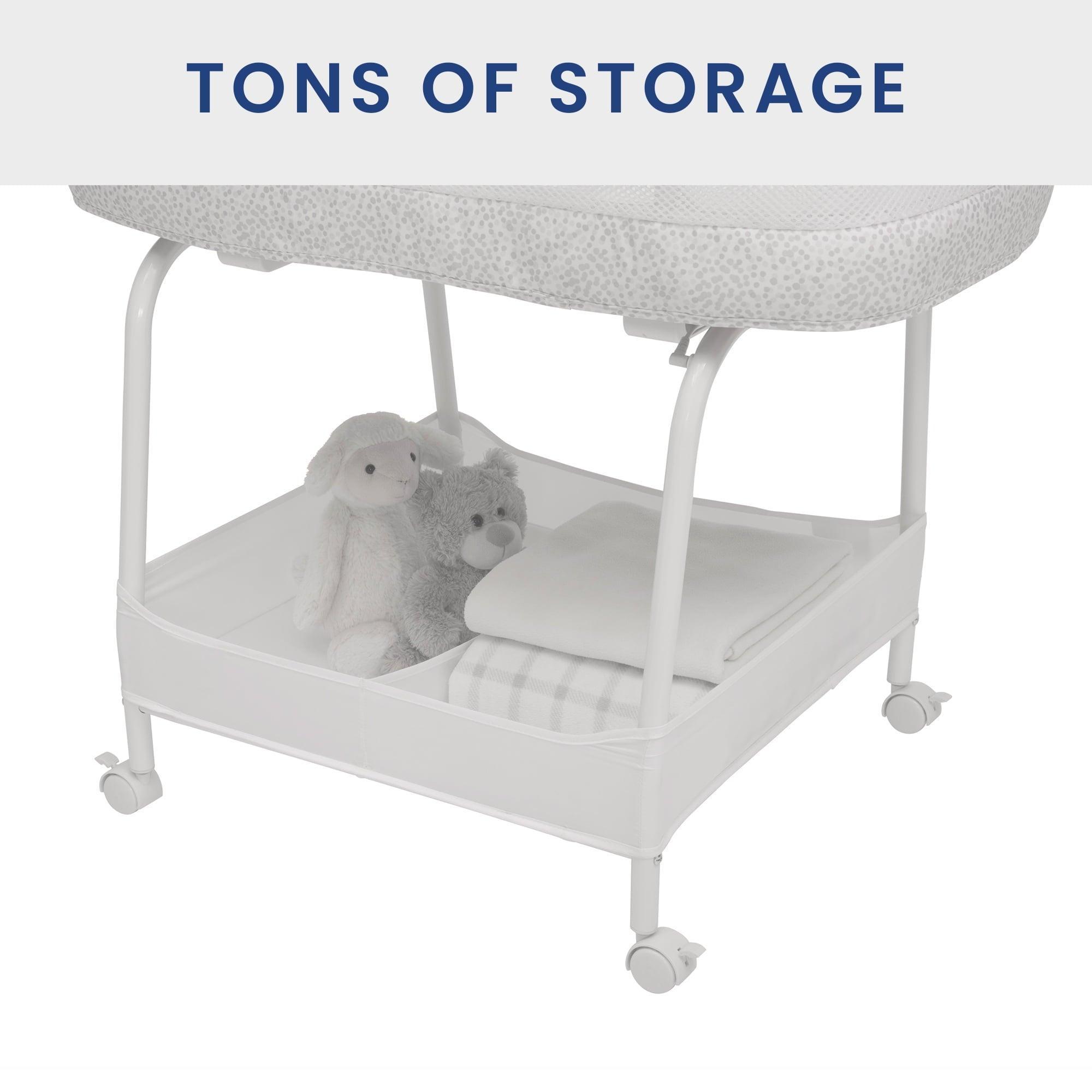 Delta Children SmartSleep Auto Glide Bassinet with Bluetooth – Alloy, Gentle Glide for Baby’s Sleep - ClubOn