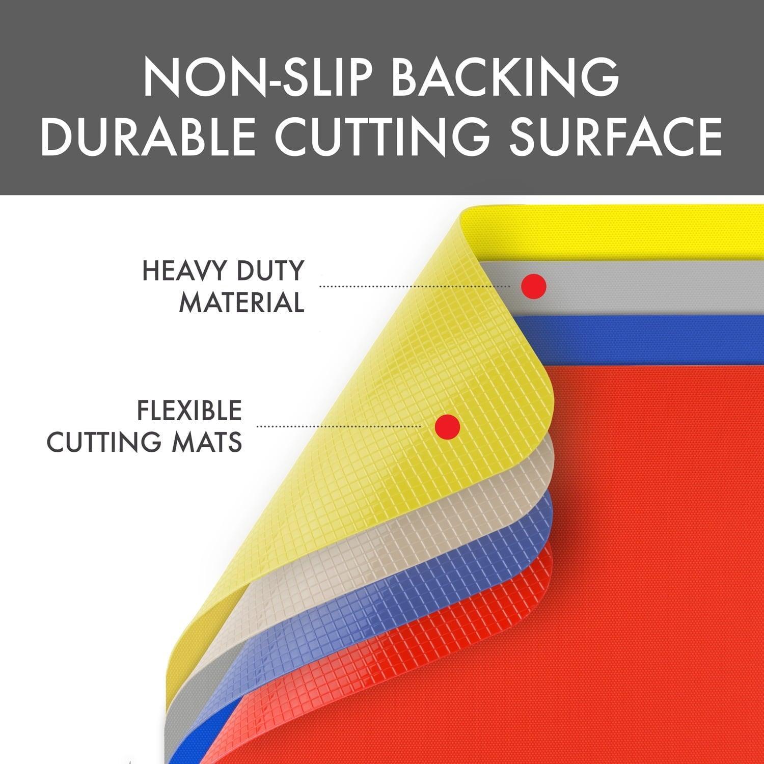 Dexas Heavy Duty Grippmat Poly Flexible Cutting Mats, 4pc, 11.5” x 14 - ClubOn