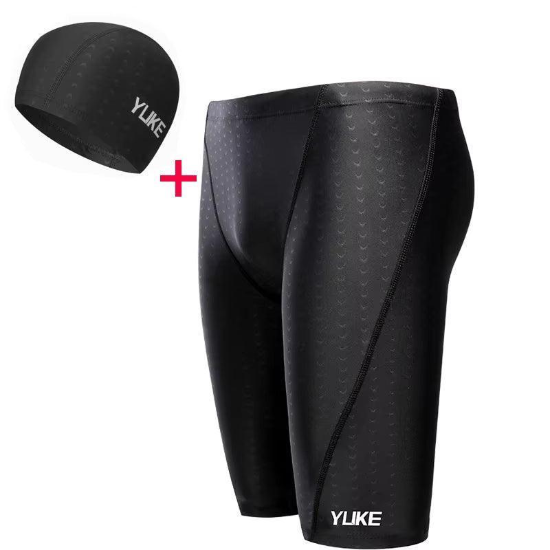 Men's Waterproof Competition Swim Shorts Set - Includes Goggles, Ear-Plugs, Cap, and Case - ClubOn