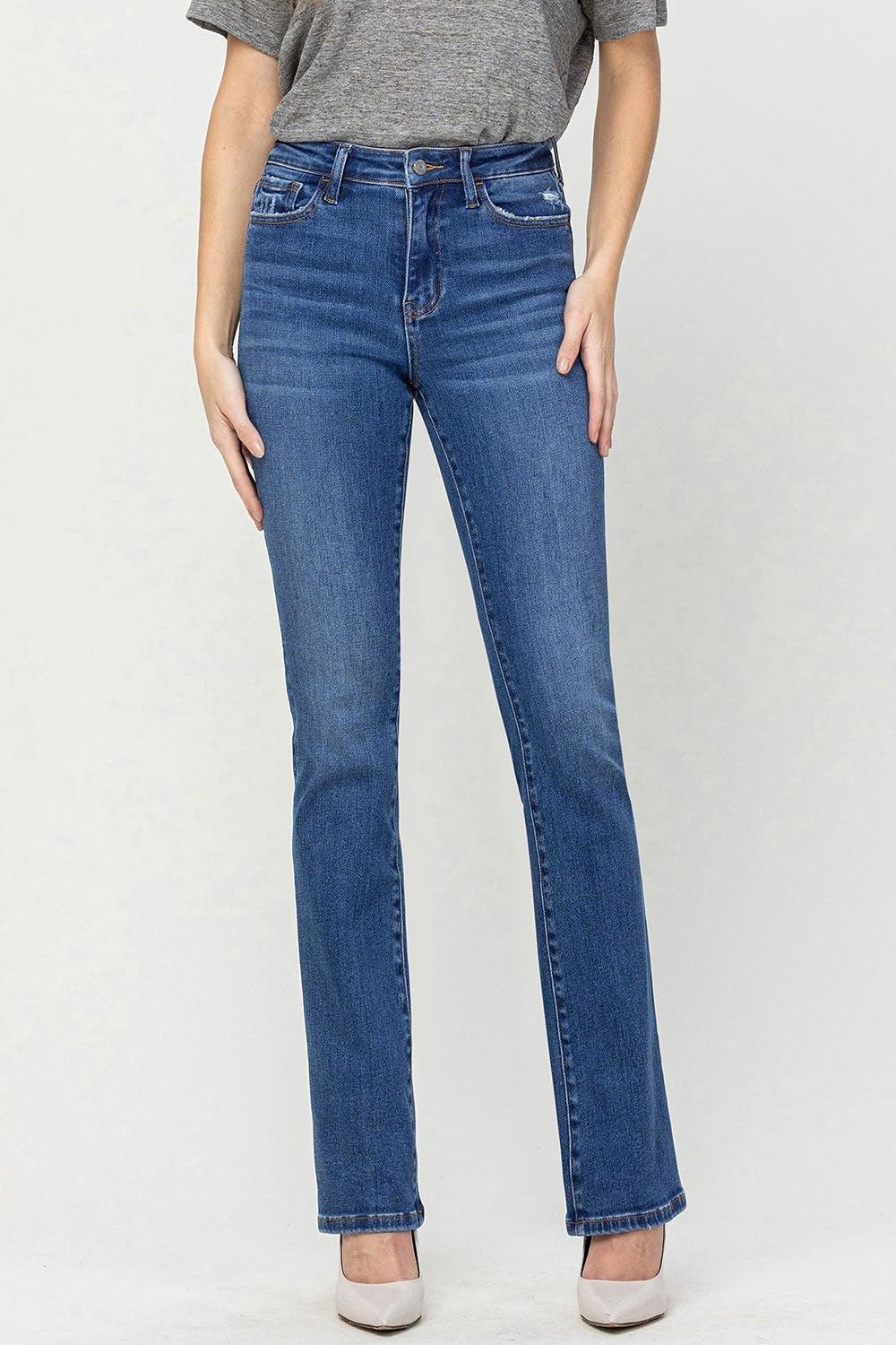 Vervet by Flying Monkey High Waist Bootcut Jeans - ClubOn