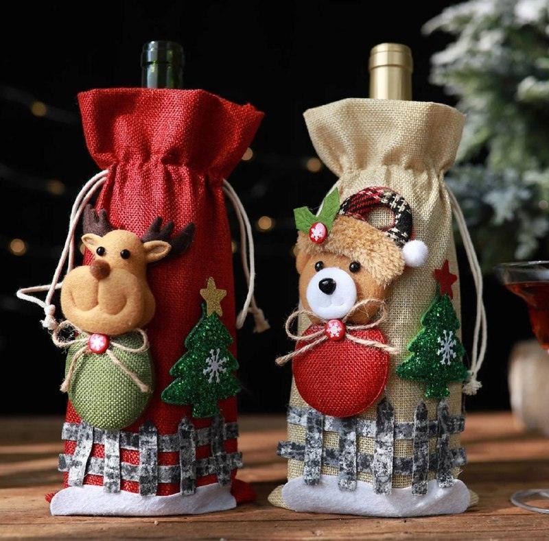 Christmas Wine Bottle Cover – Merry Christmas Home Décor - ClubOn