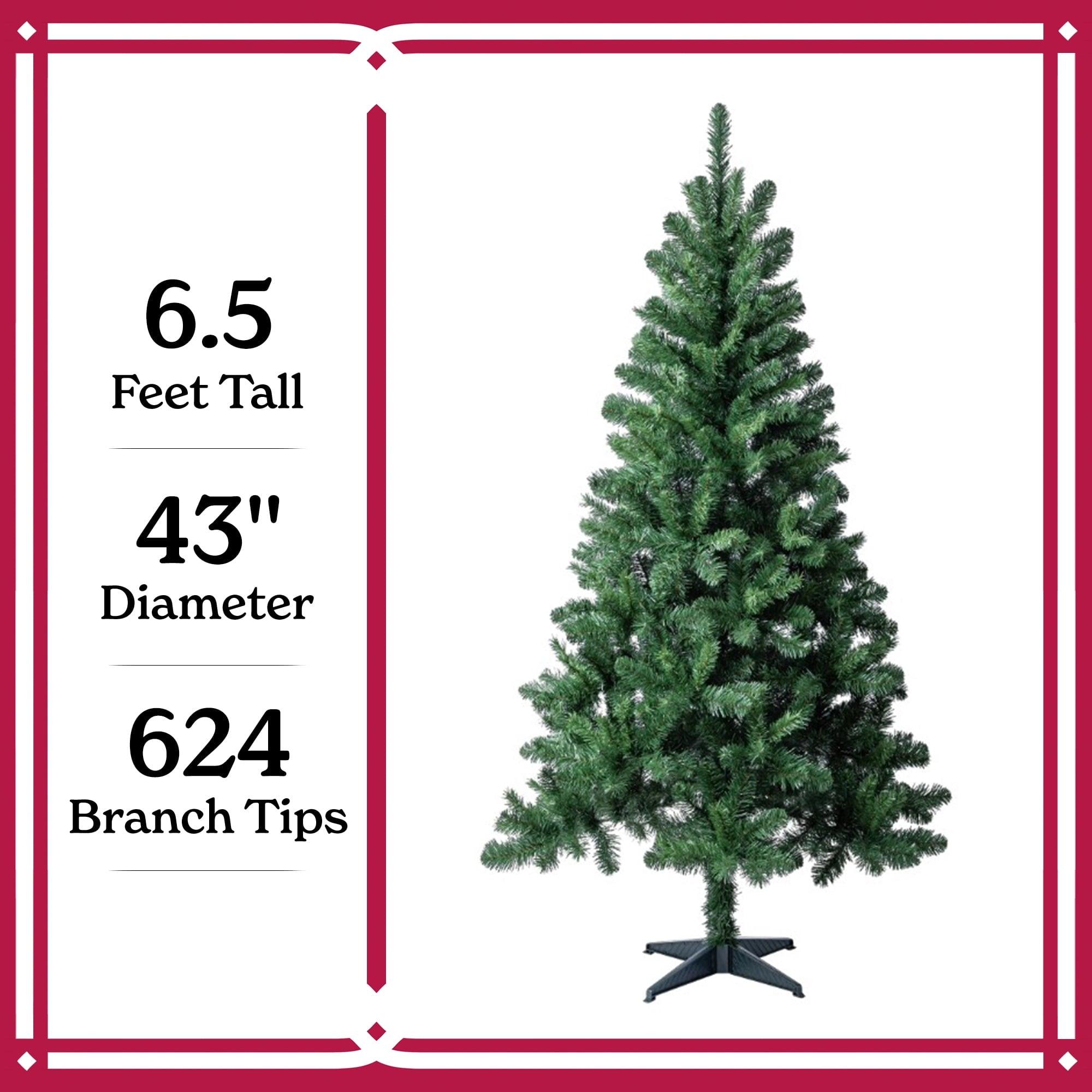 6.5 ft Un-Lit Jackson Spruce Artificial Christmas Tree with Stand, by Holiday Time - ClubOn