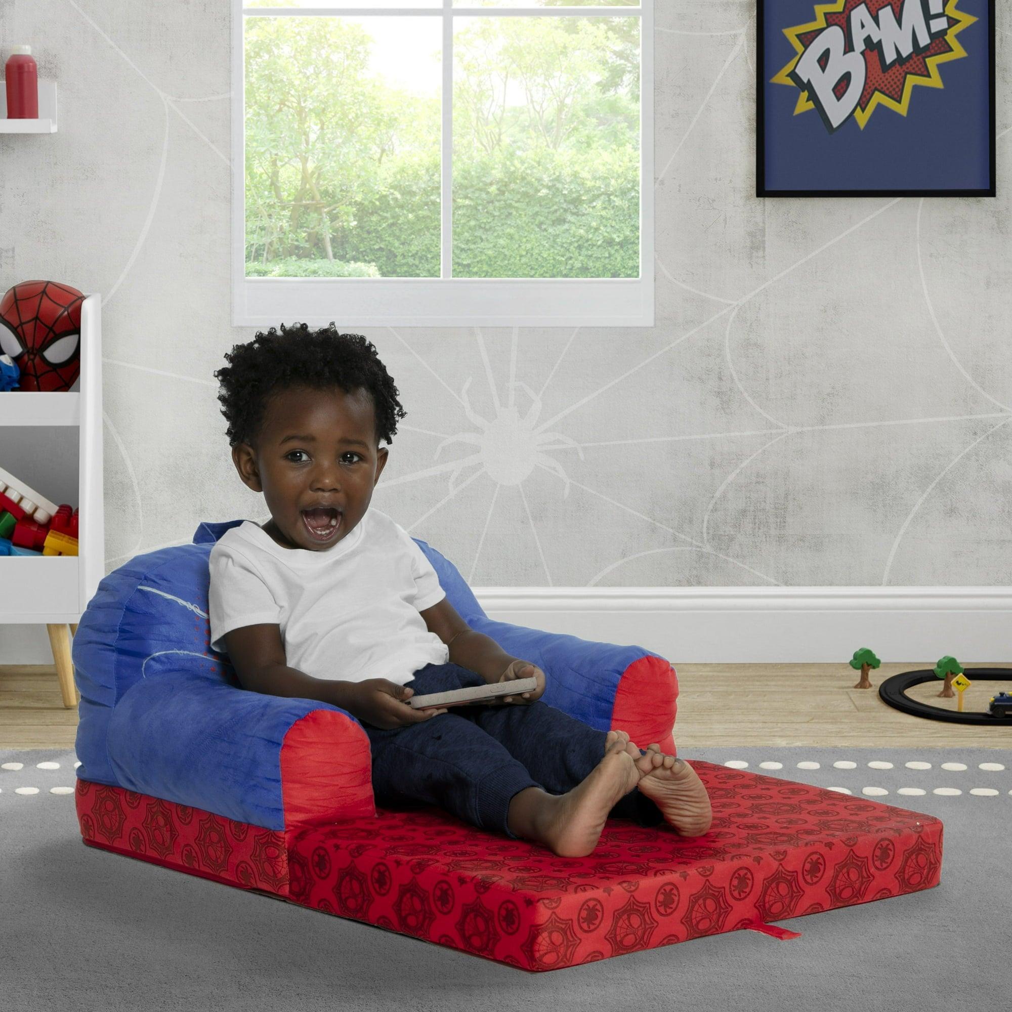 Spidey and His Amazing Friends Cozee Buddy Flip-Out Chair by Delta Children, Blue - ClubOn