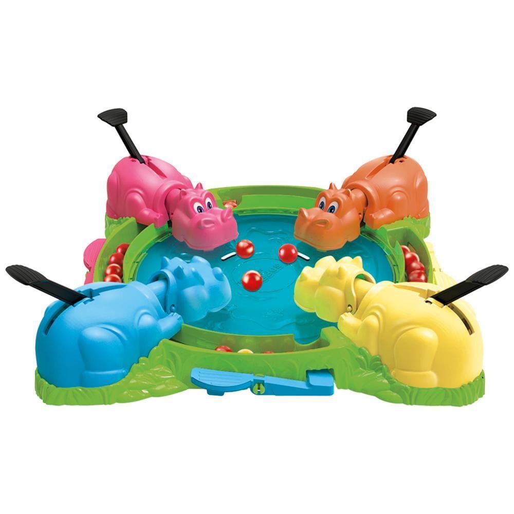 Hungry Hungry Hippos Board Game for Preschoolers, 2-4 Players, Ages 4+ - ClubOn