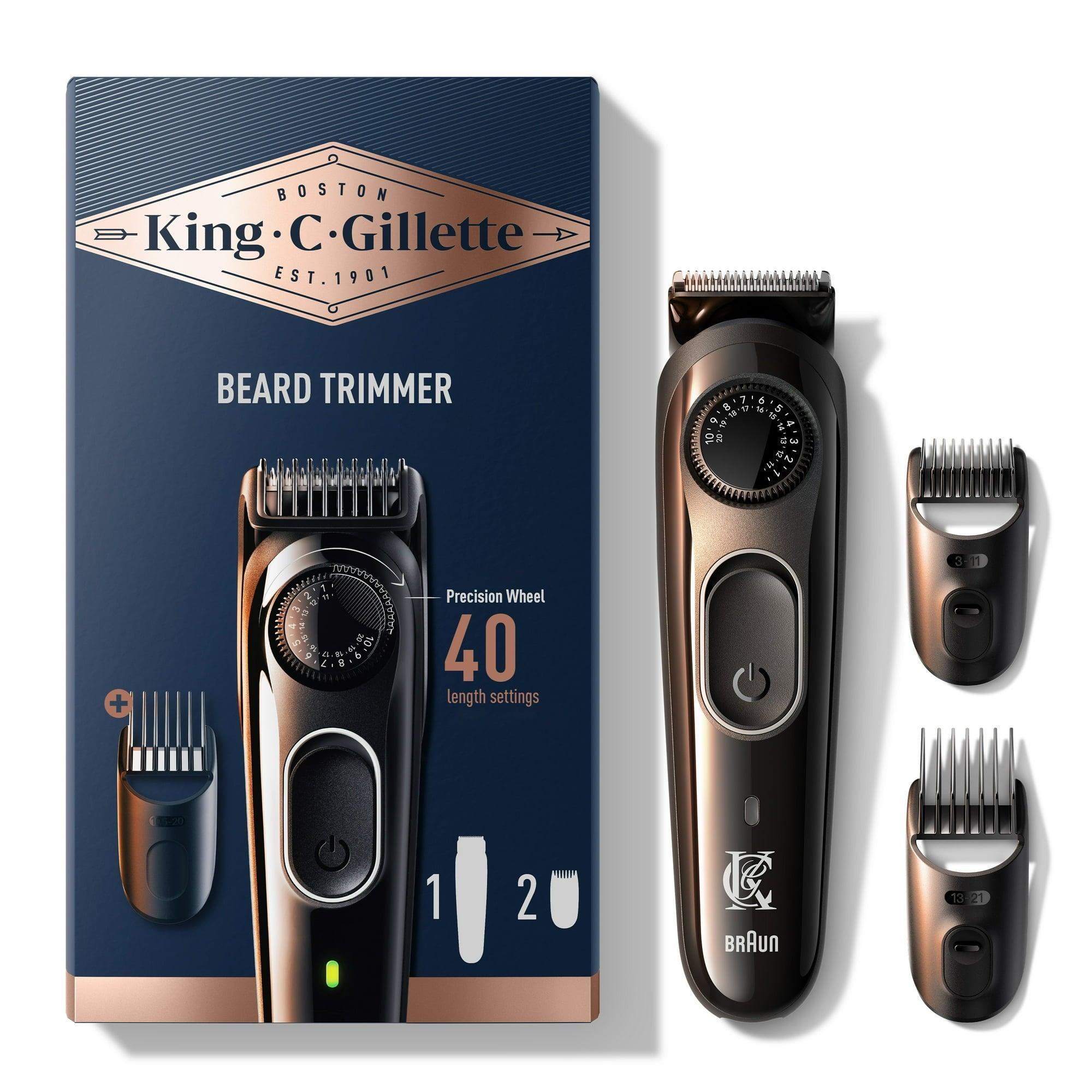 King C. Gillette Beard Trimmer for Men, Cordless Rechargeable Electric Razor - ClubOn
