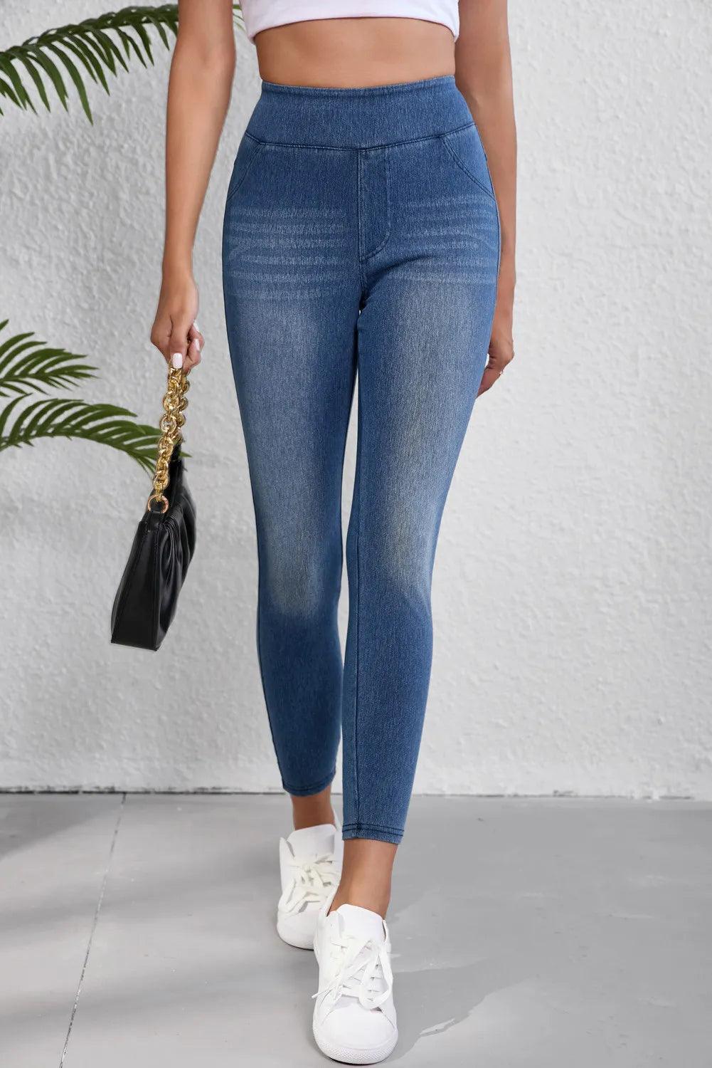 High Waist Skinny Jeans - ClubOn