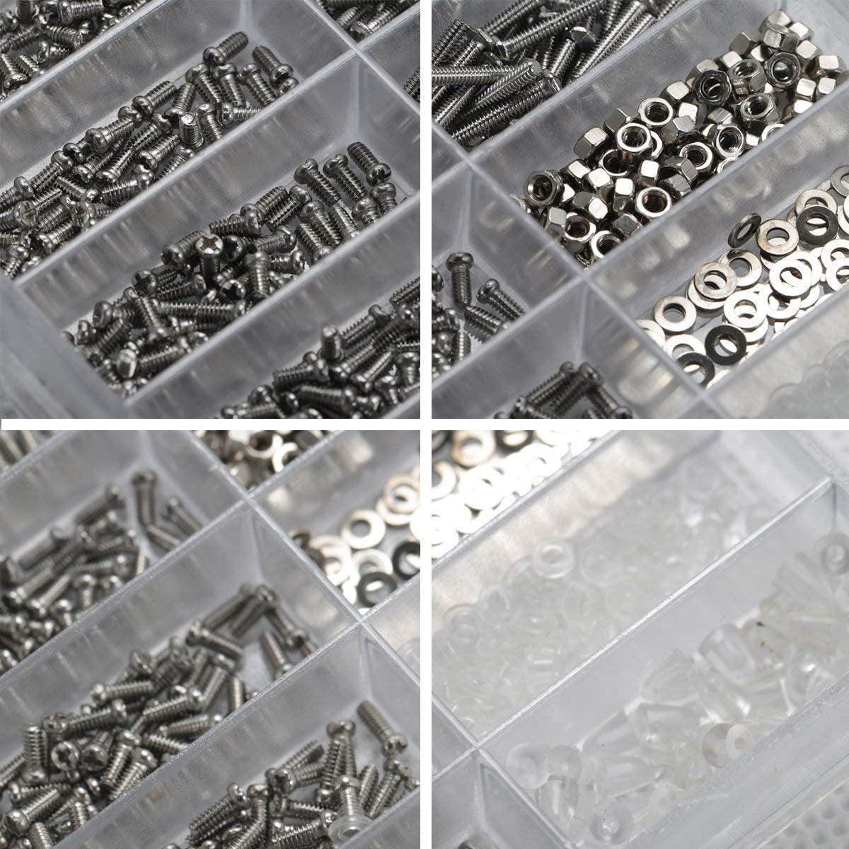 Kabuer Eyeglasses Repair Kit, Glasses Repair Kit with Stainless Steel Screws, Nose Pads, Micro Screwdriver & Tweezer for Eyeglasses & Watches - ClubOn