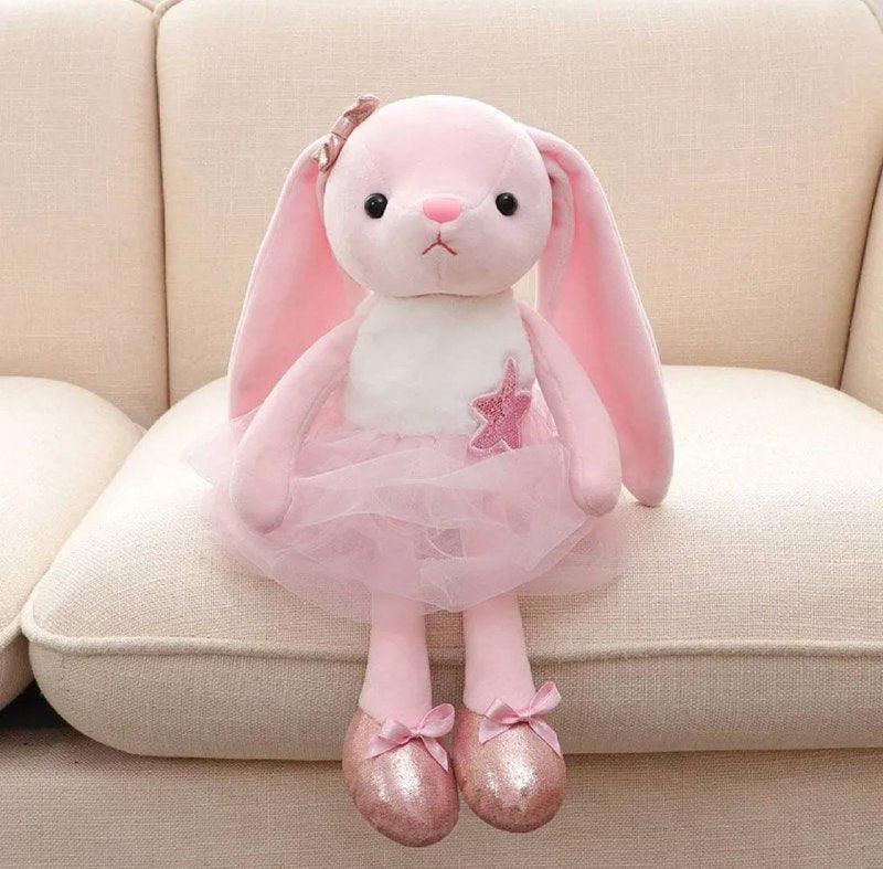 Long Ear Dress Bunny Appease Toy – Lovely Ballerina Rabbit Soft - ClubOn