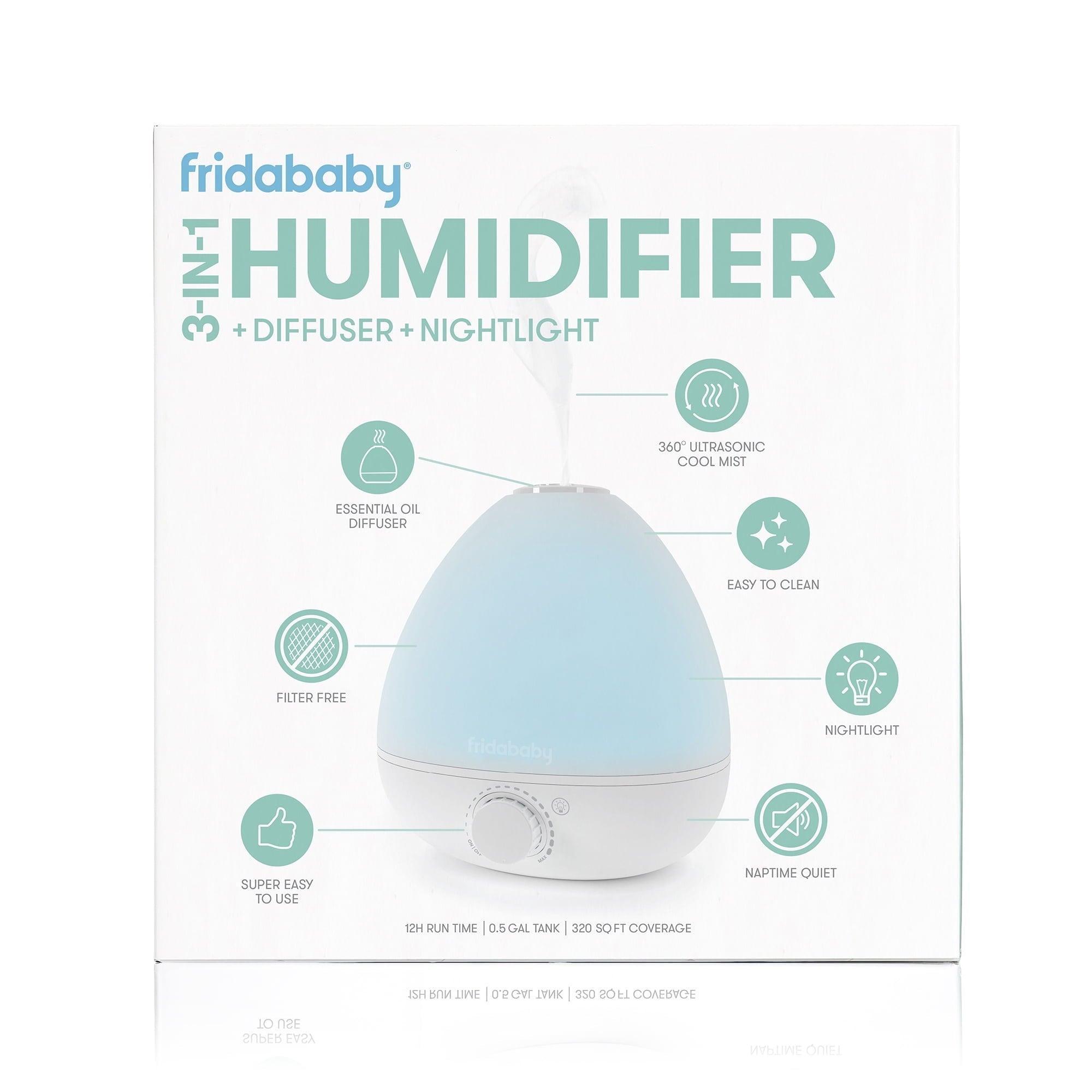 Frida Baby 3-in-1 Humidifier, Diffuser, and Nightlight – Cool Mist Vaporizer - ClubOn