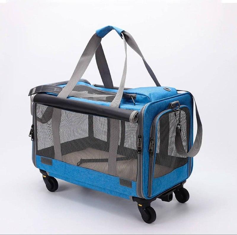 Dog and Cat Trolley Case Carrier with Portable Detachable Wheels - ClubOn