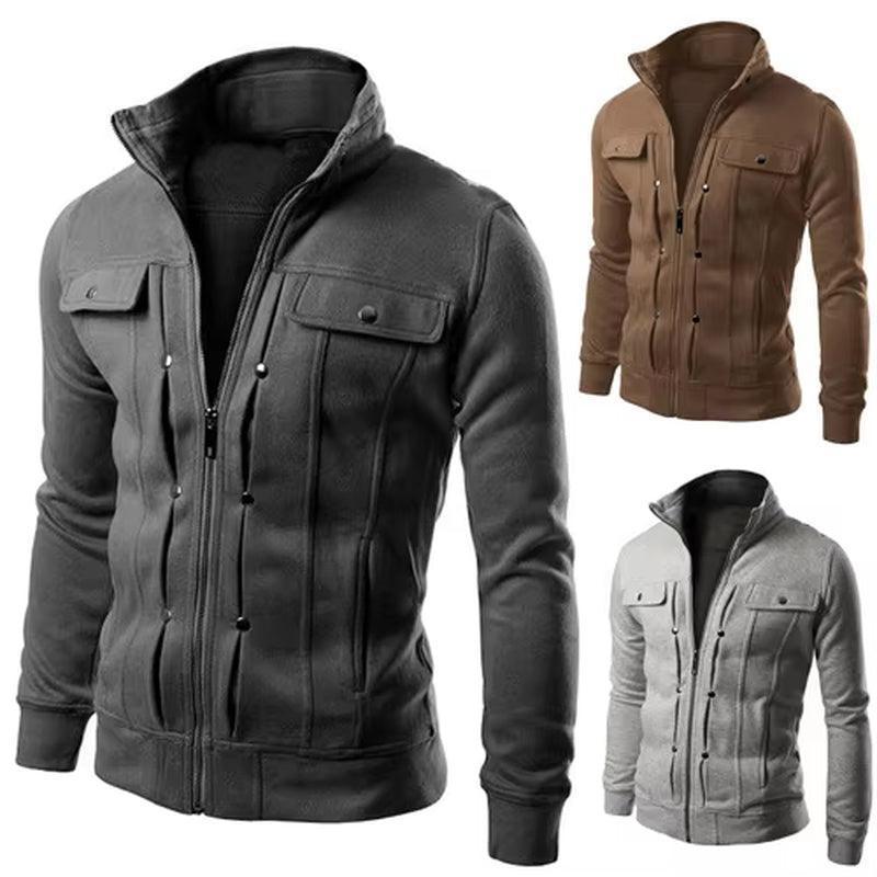 Men's Fleece Hoodie Cardigan - Hooded Pullover Sweatshirt Jacket - ClubOn
