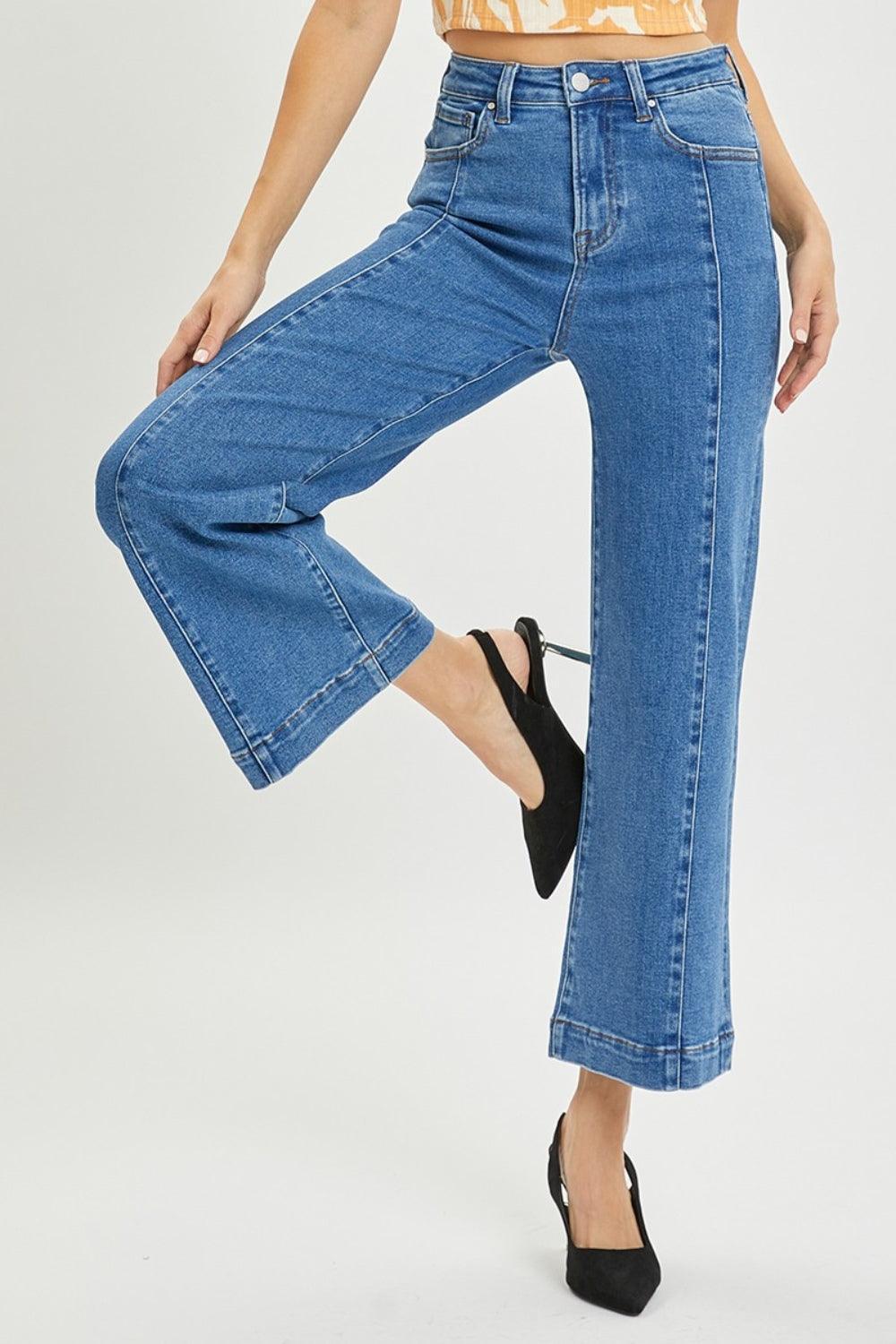 RISEN Full Size High Rise Wide Leg Jeans - ClubOn