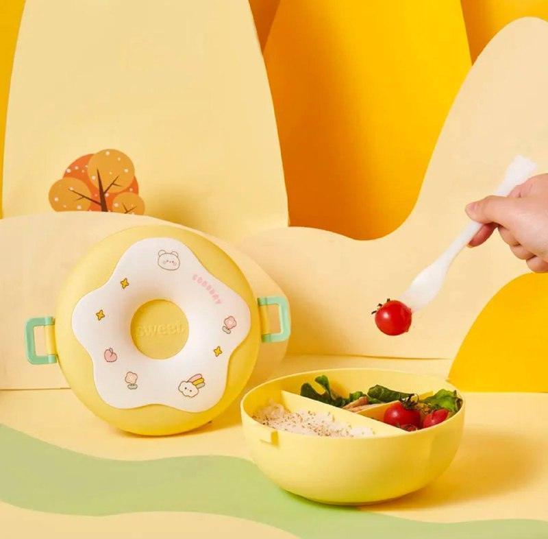 Lunch Box for Kids - Donut Cartoon Snack Box for School - ClubOn