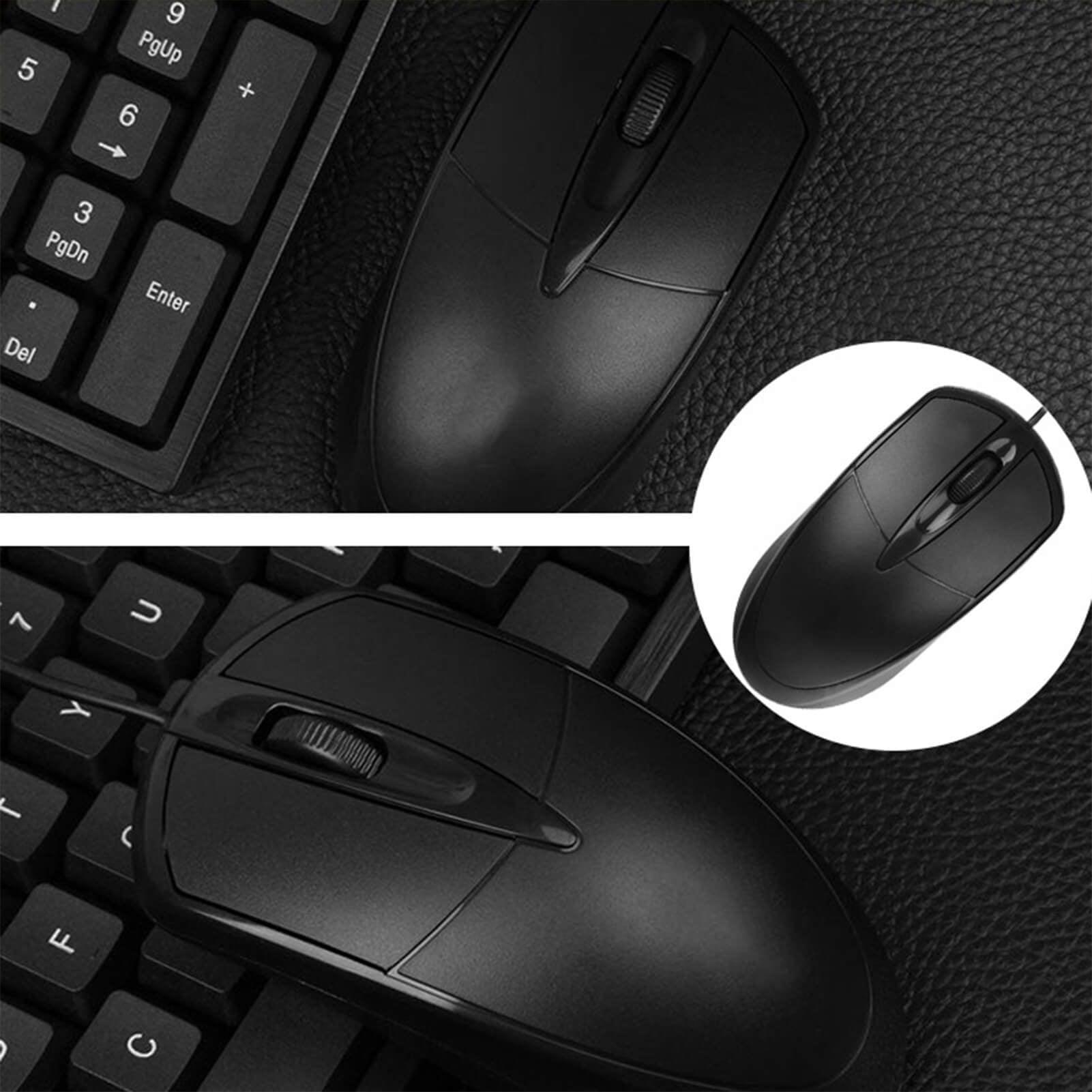 Wired USB Computer Mouse, 1600DPI, 4-Button Ergonomic Mouse for Laptop, PC, Desktop - ClubOn