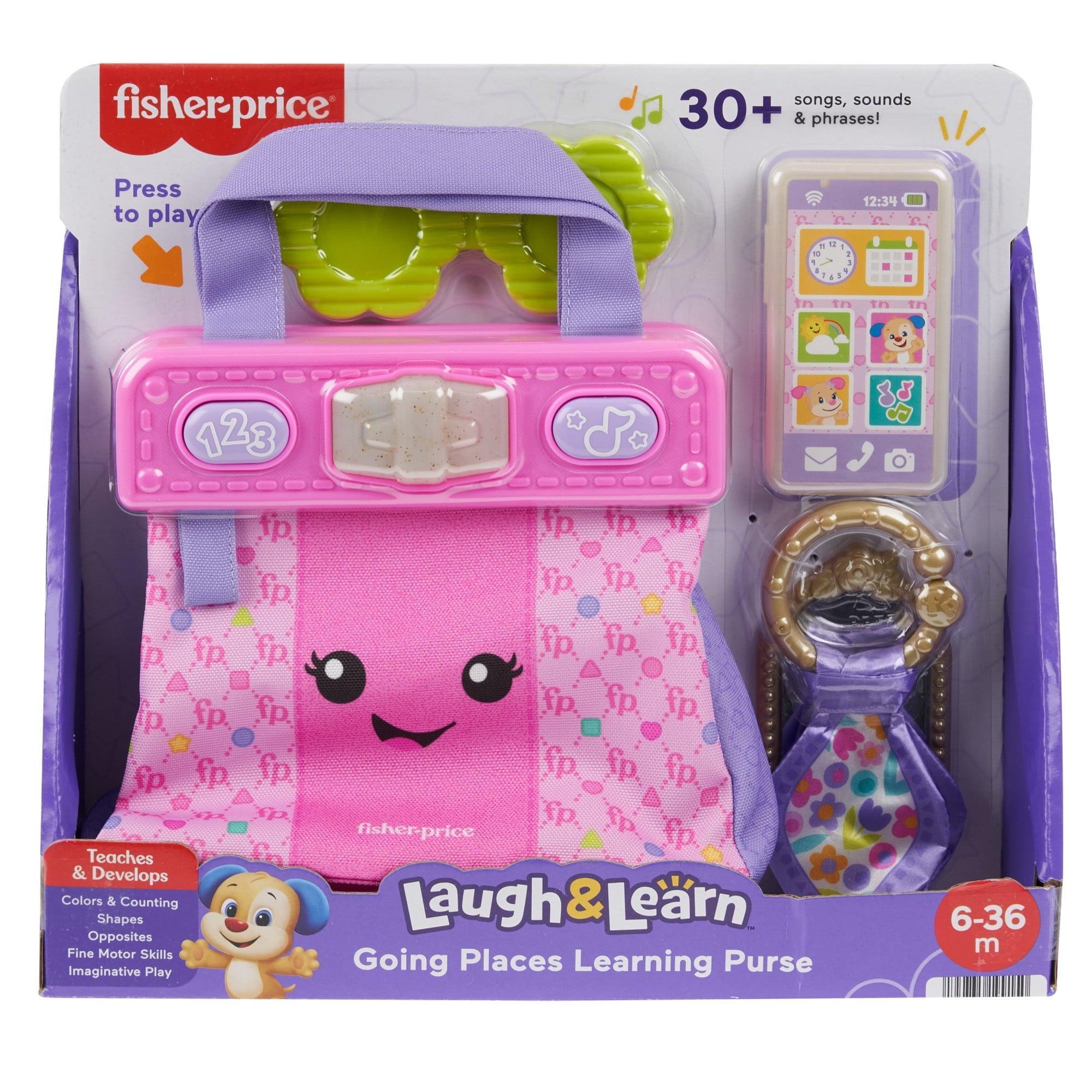 Fisher-Price Laugh & Learn Going Places Learning Toy Purse & Accessories, Ages 6+ Months, Plastic - ClubOn