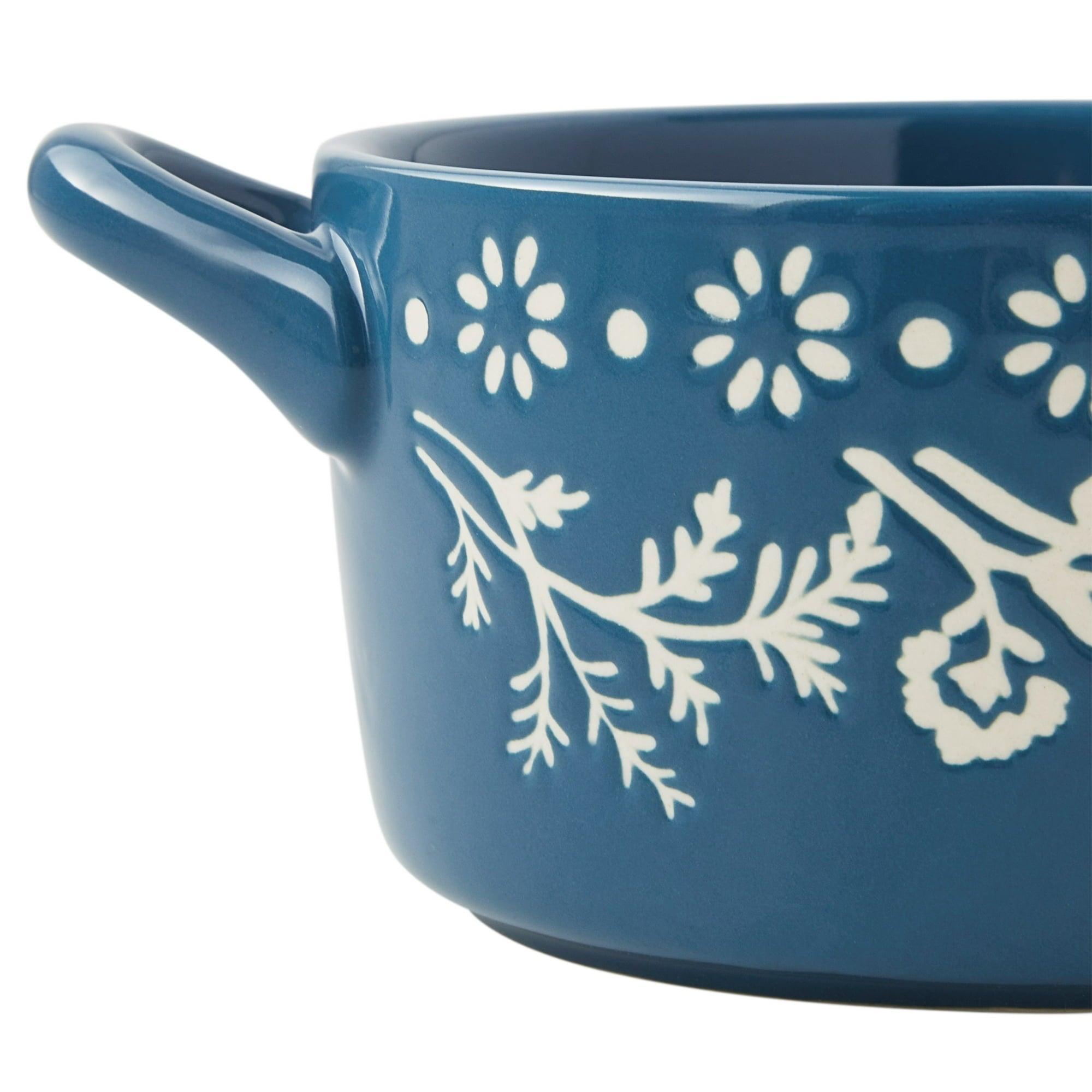 The Pioneer Woman Fancy Flourish Round Ceramic Mini Casserole Dish with Lid - ClubOn