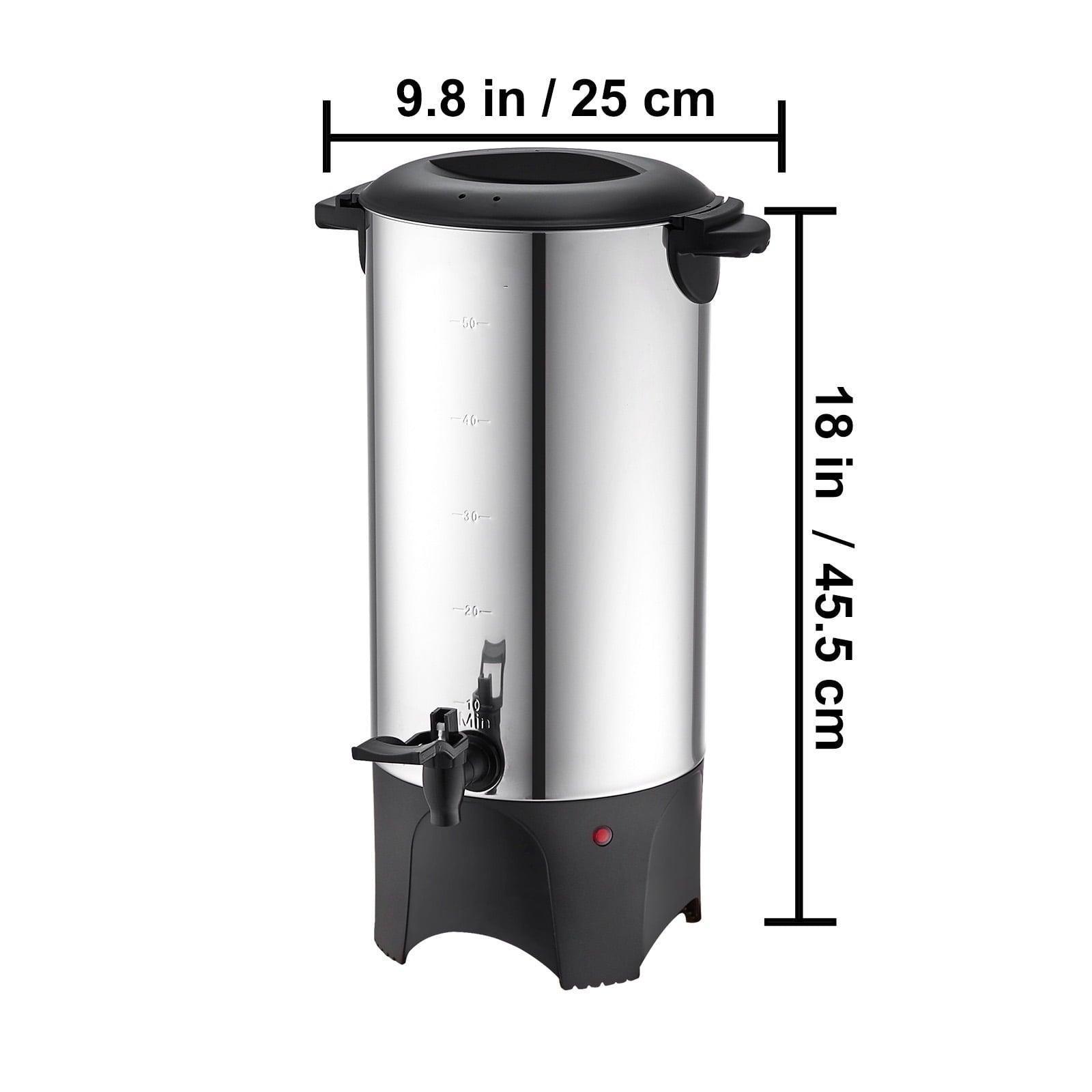 SKYSHALO 50-Cup Commercial Coffee Urn - Stainless Steel, Fast Brew - ClubOn